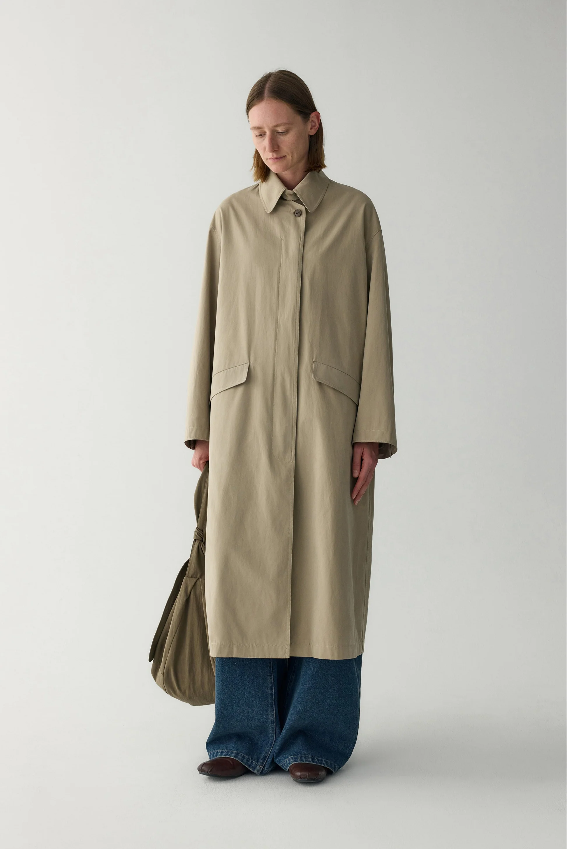 Peach Skin Trench Coat - Image 5