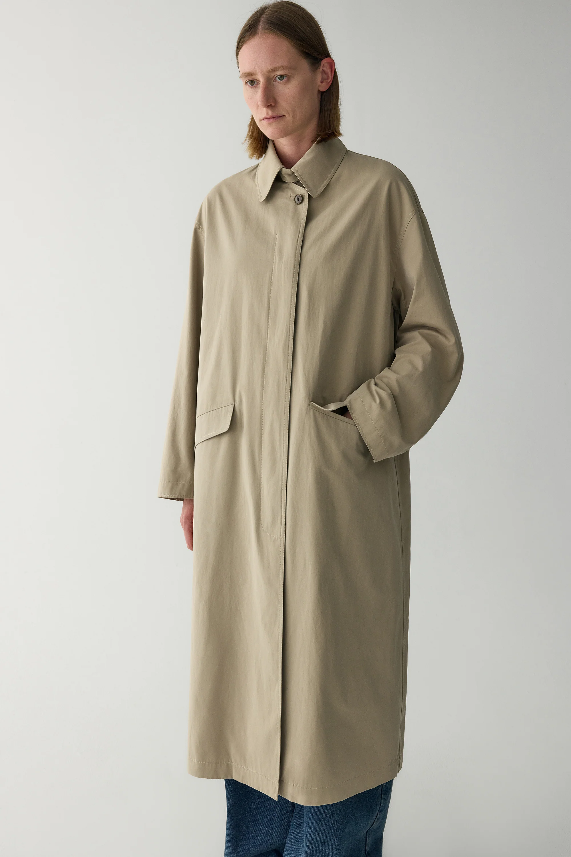 Peach Skin Trench Coat - Image 7