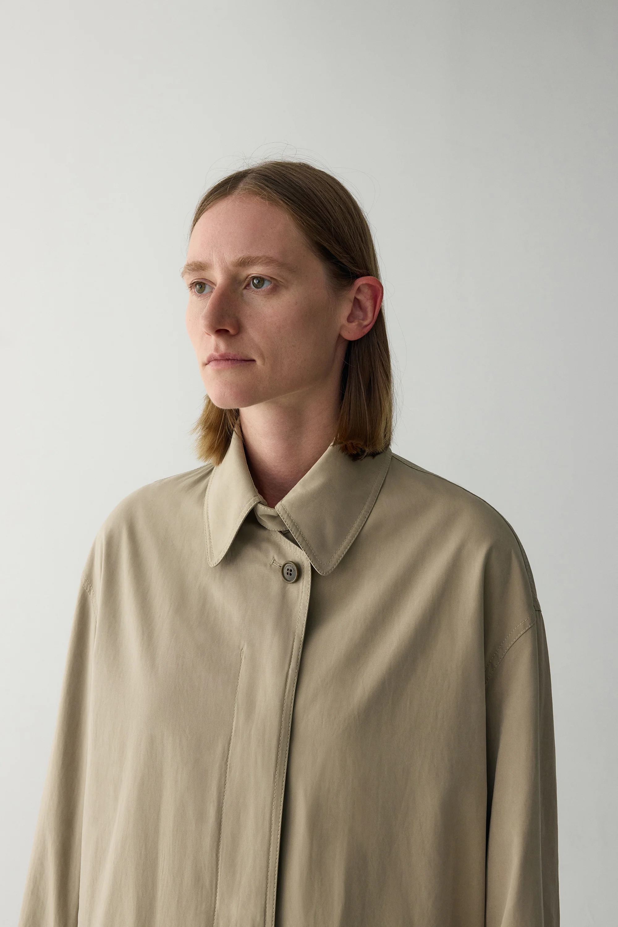 Peach Skin Trench Coat - Image 8