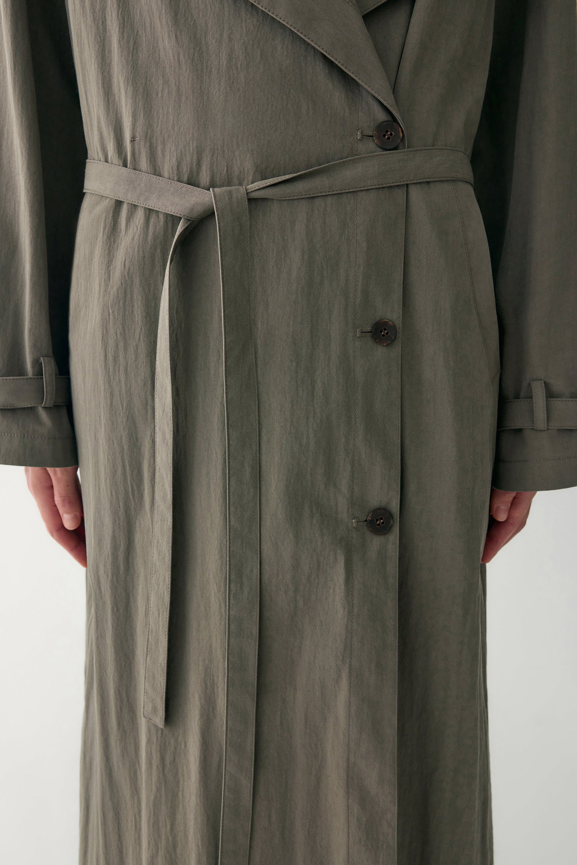 Wide Lapel Trench Coat - Image 12