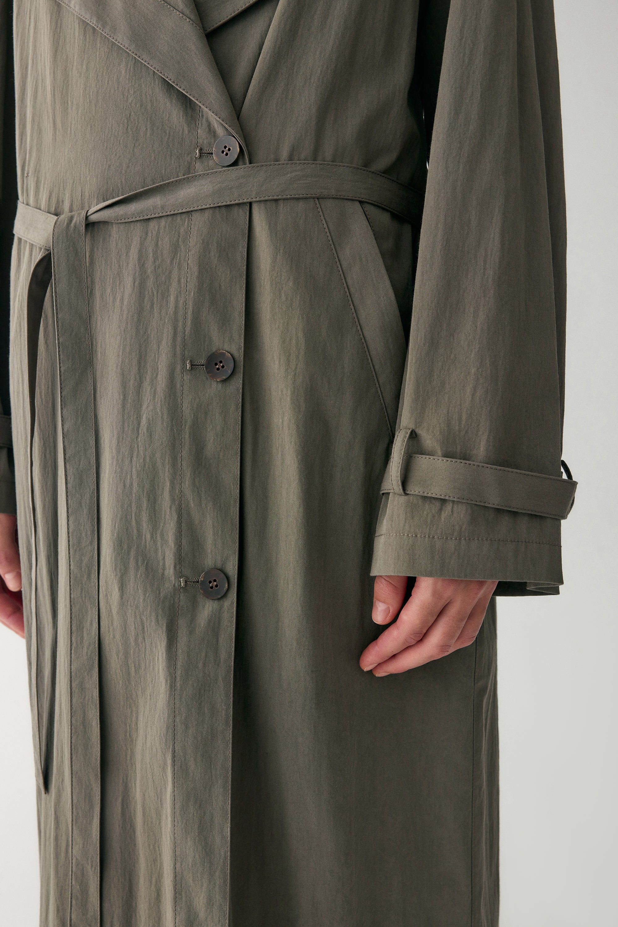 Wide Lapel Trench Coat - Image 13