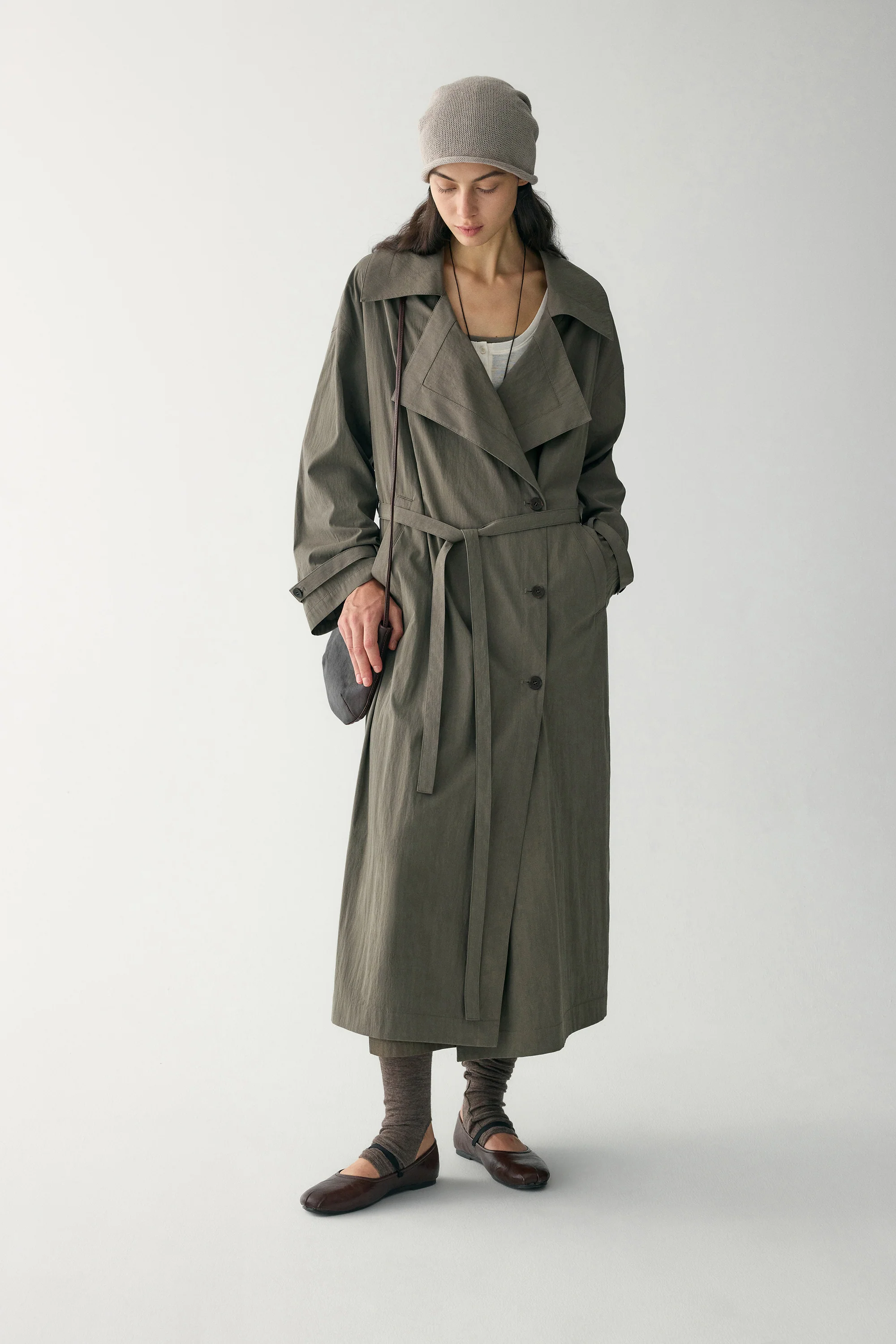 Wide Lapel Trench Coat - Image 4