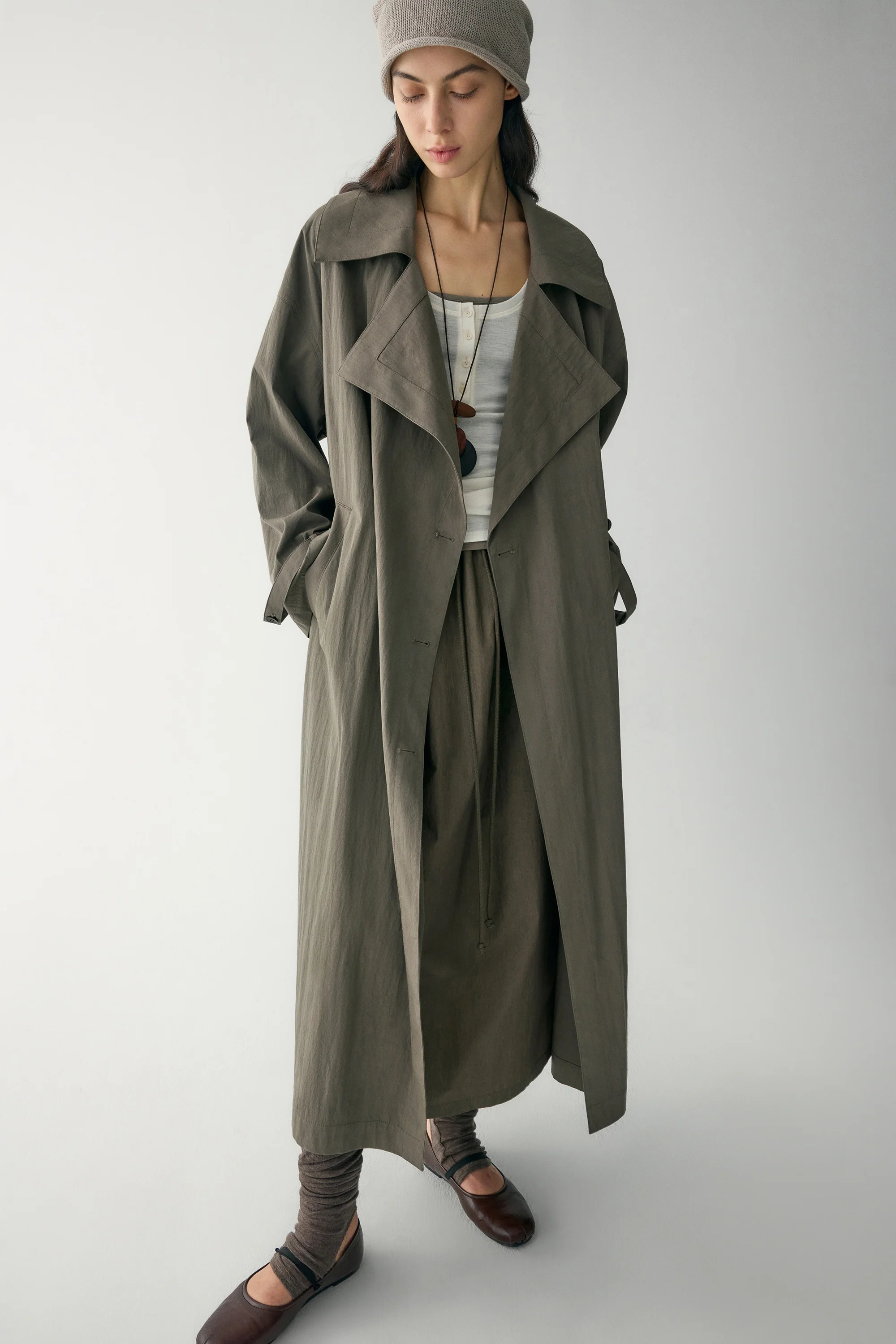 Wide Lapel Trench Coat - Image 6