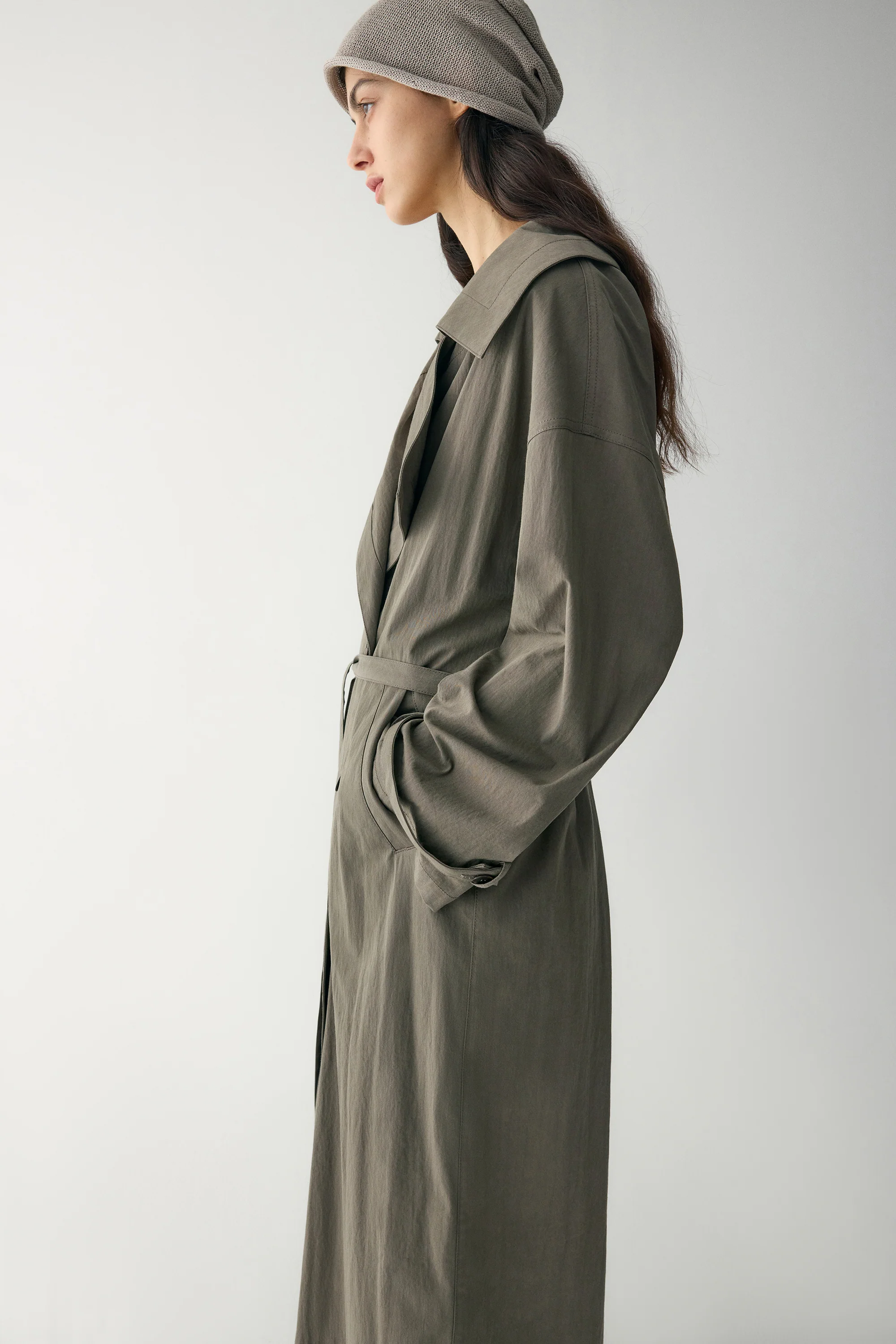 Wide Lapel Trench Coat - Image 7
