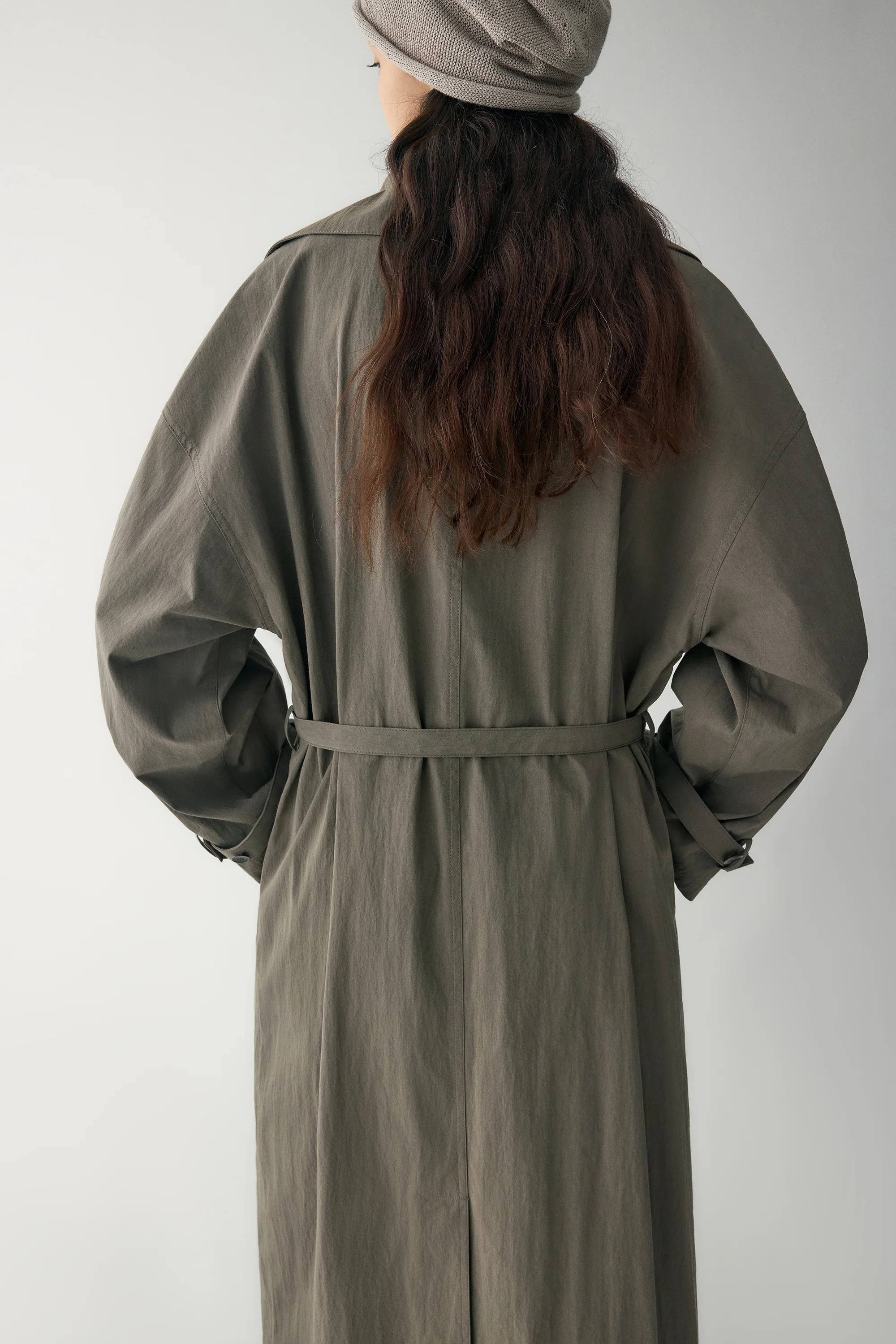 Wide Lapel Trench Coat - Image 9