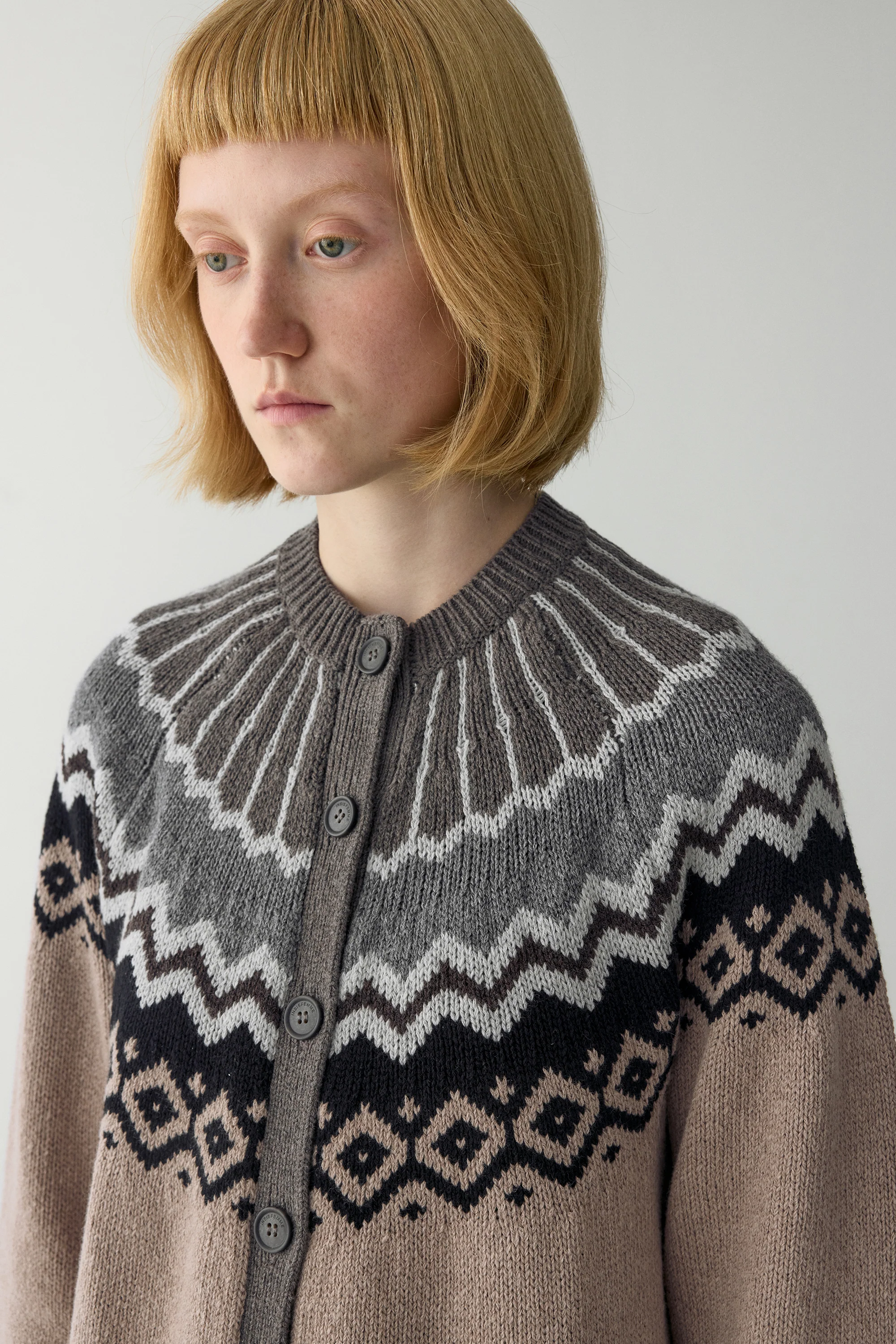 Fair Isle Wool Cardigan - Image 10