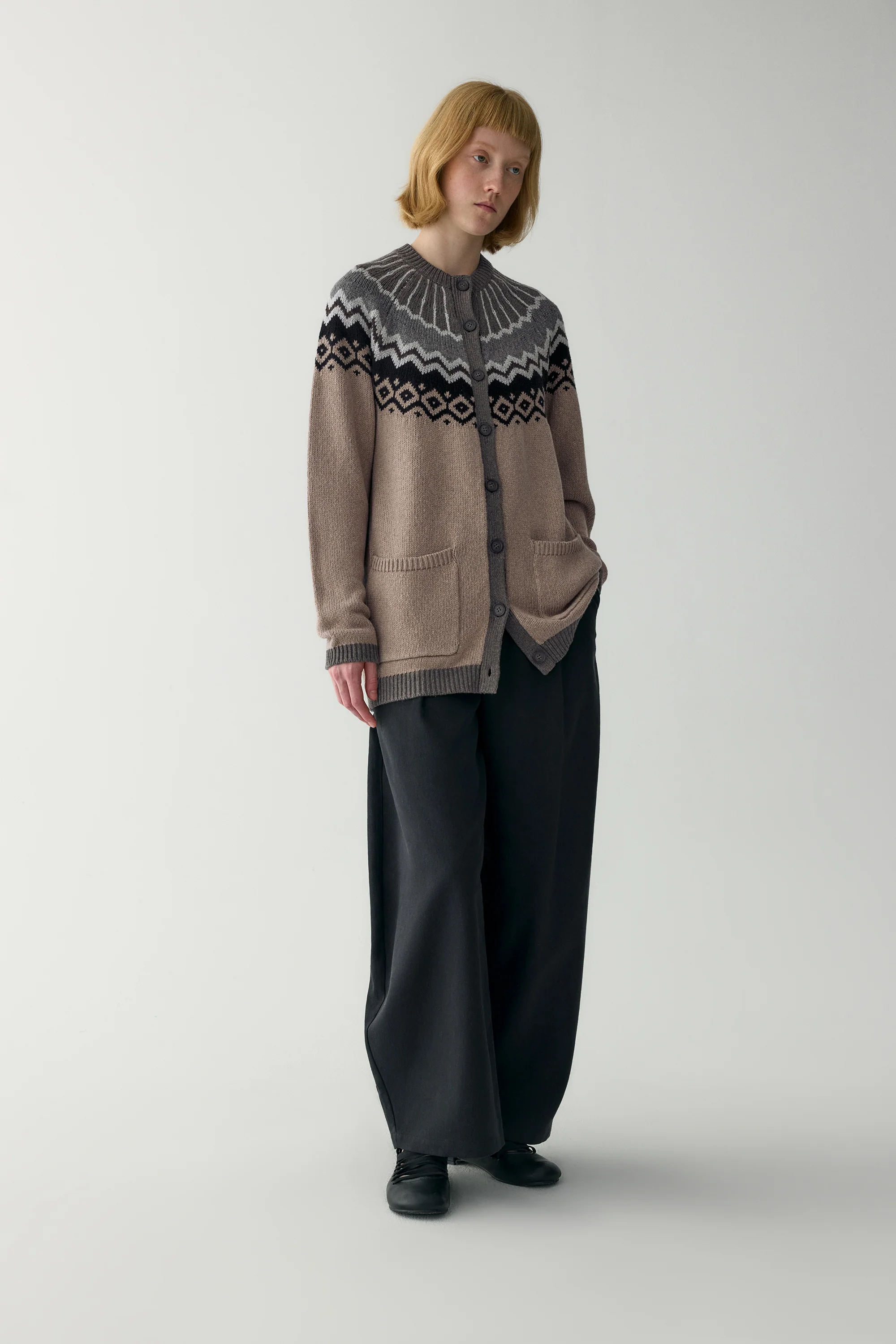 Fair Isle Wool Cardigan - Image 3