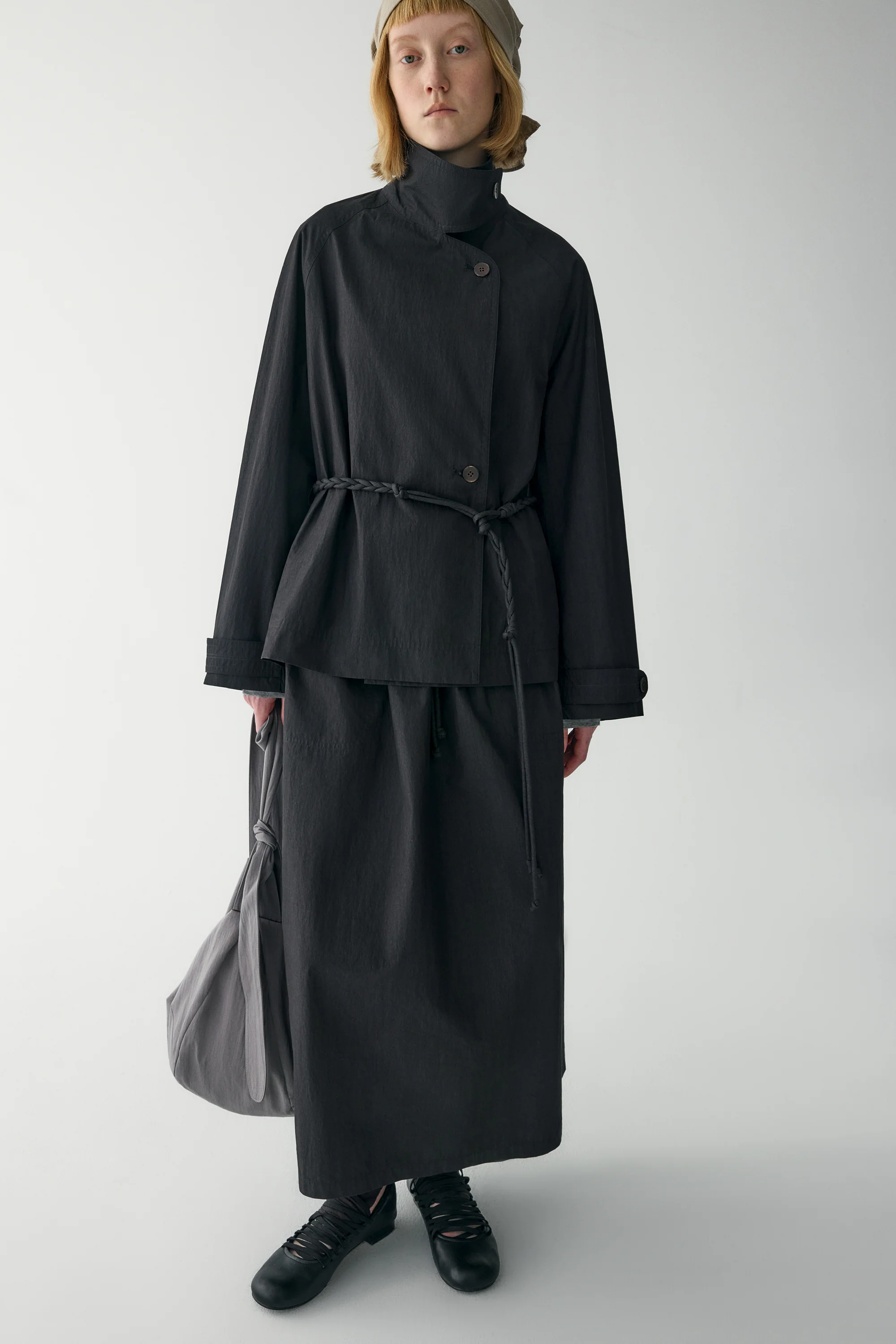 Handmade Belt Short Trench Coat - Image 20