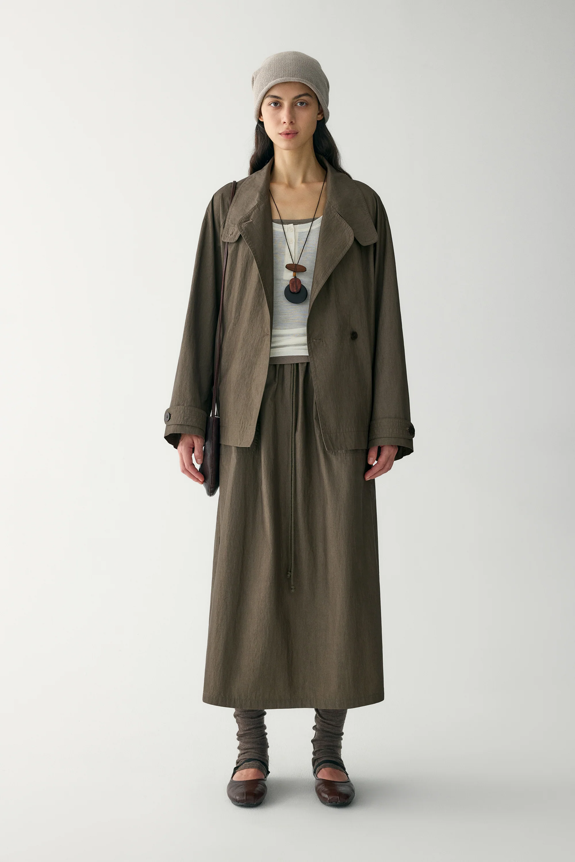 Handmade Belt Short Trench Coat - Image 4