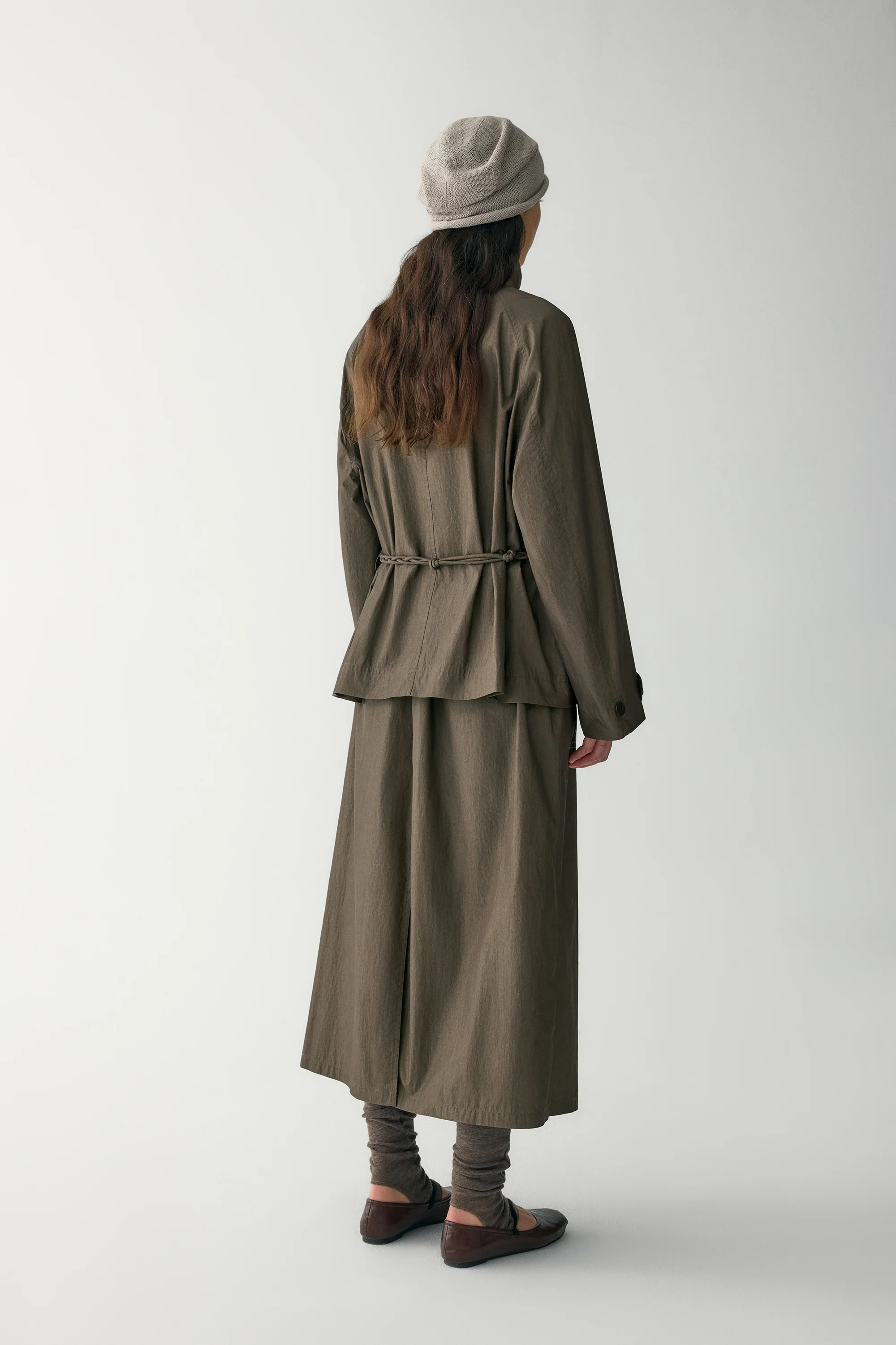 Handmade Belt Short Trench Coat - Image 6