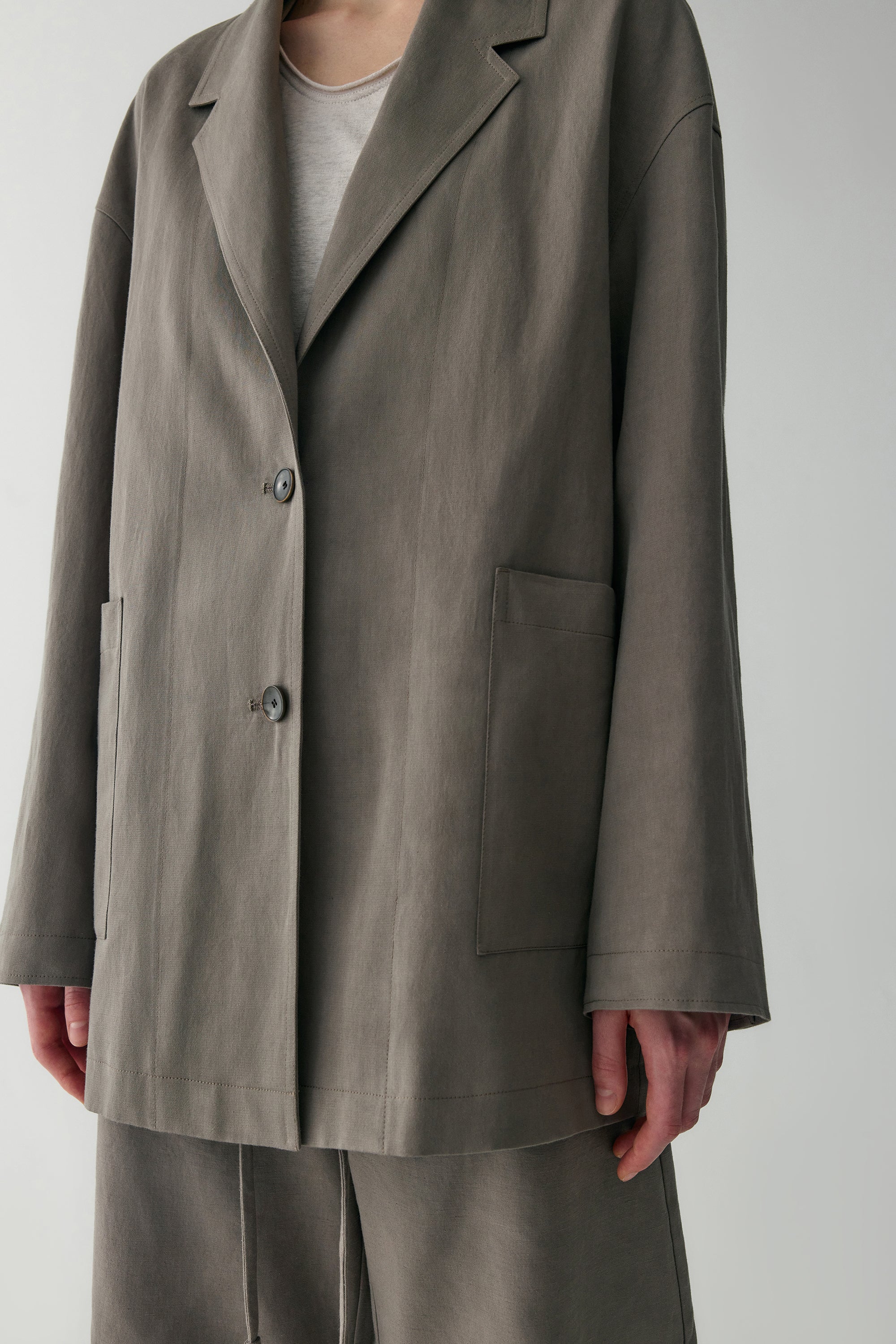 Off-duty Cotton-linen Blazer - Image 19