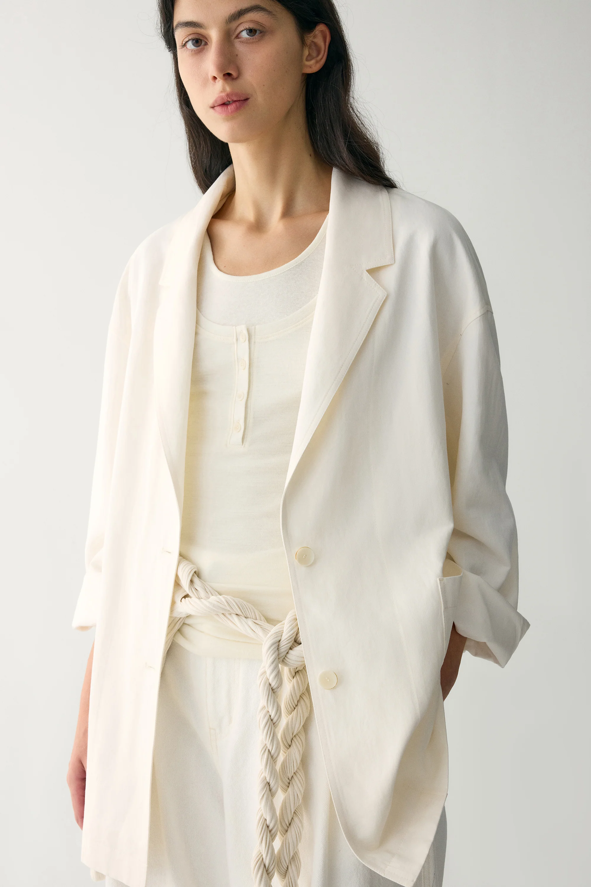 Off-duty Cotton-linen Blazer - Image 9