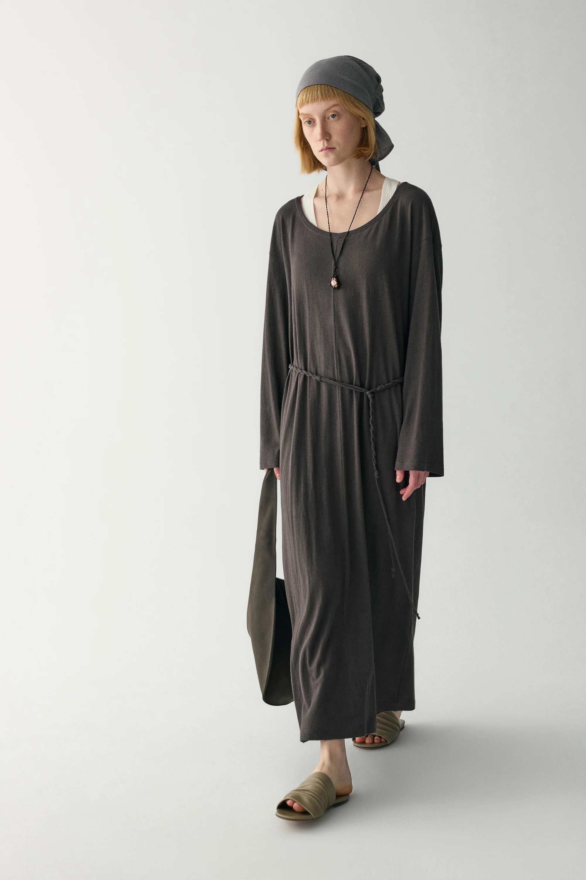Hemp Round Neck Dress - Image 14