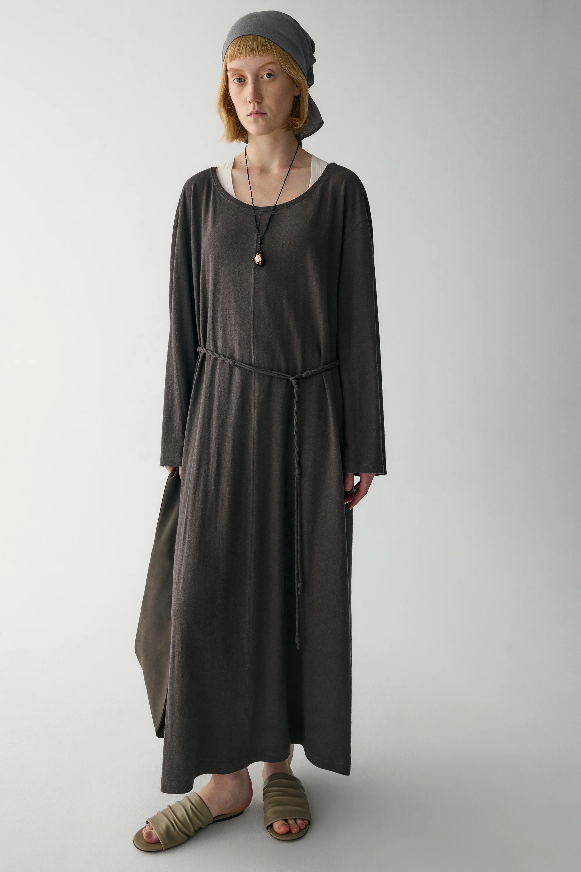 Hemp Round Neck Dress - Image 16