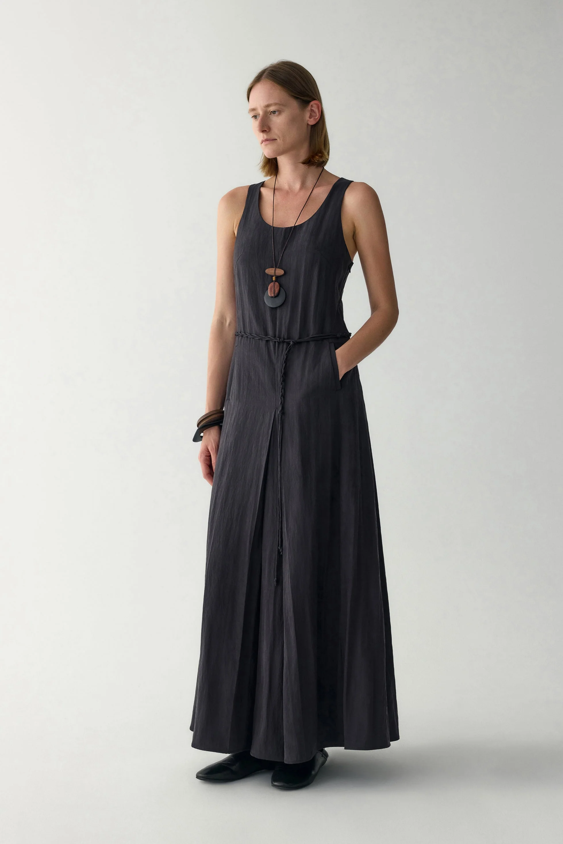 Handmade Belt Sleeveless Dress - Image 13