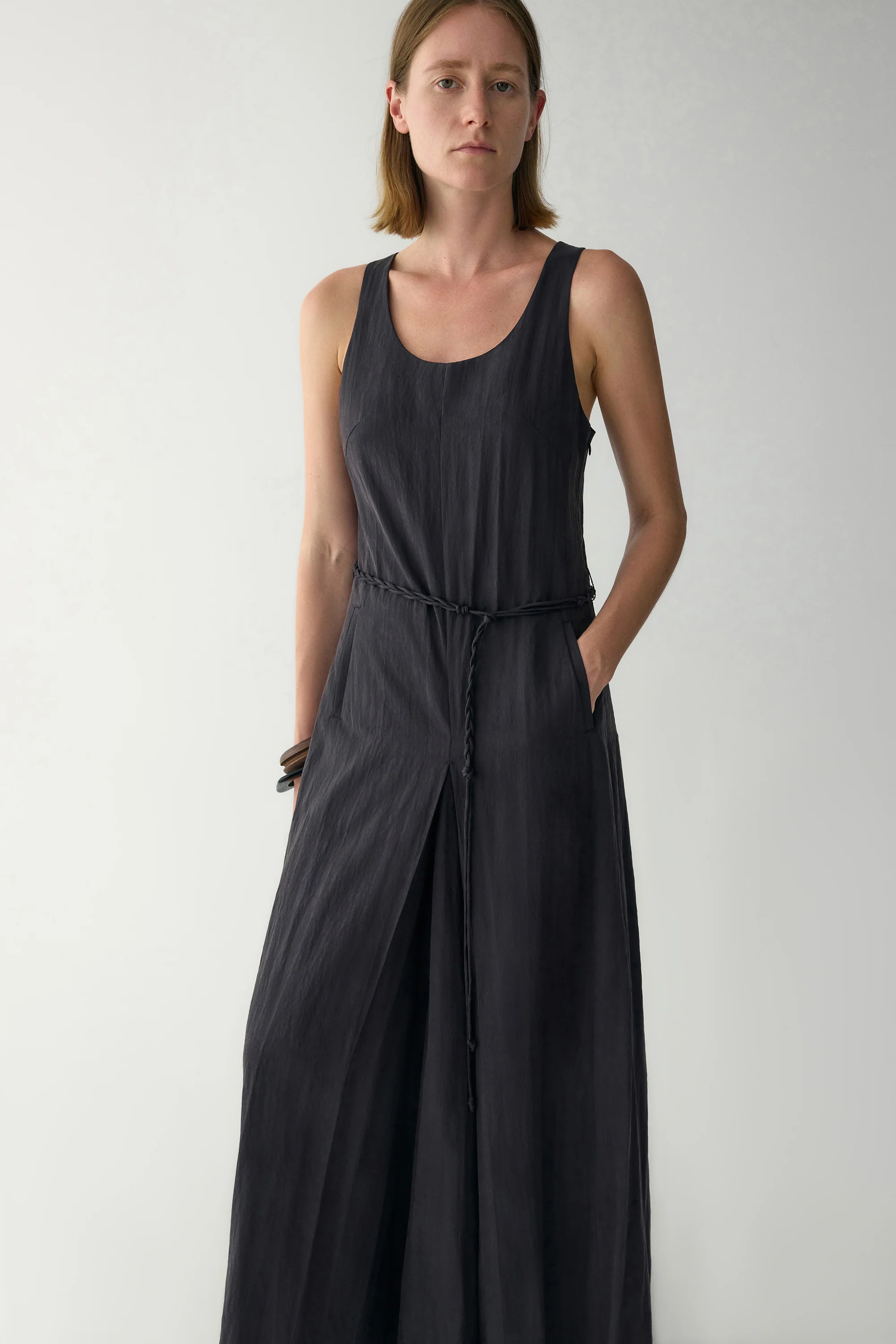 Handmade Belt Sleeveless Dress - Image 15