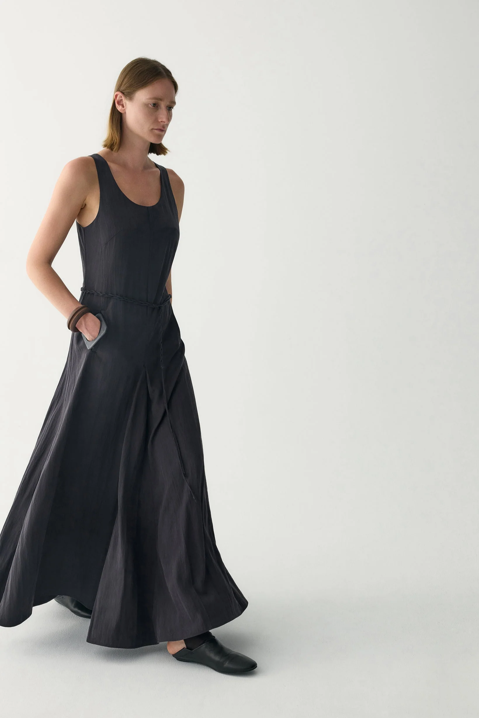 Handmade Belt Sleeveless Dress - Image 16