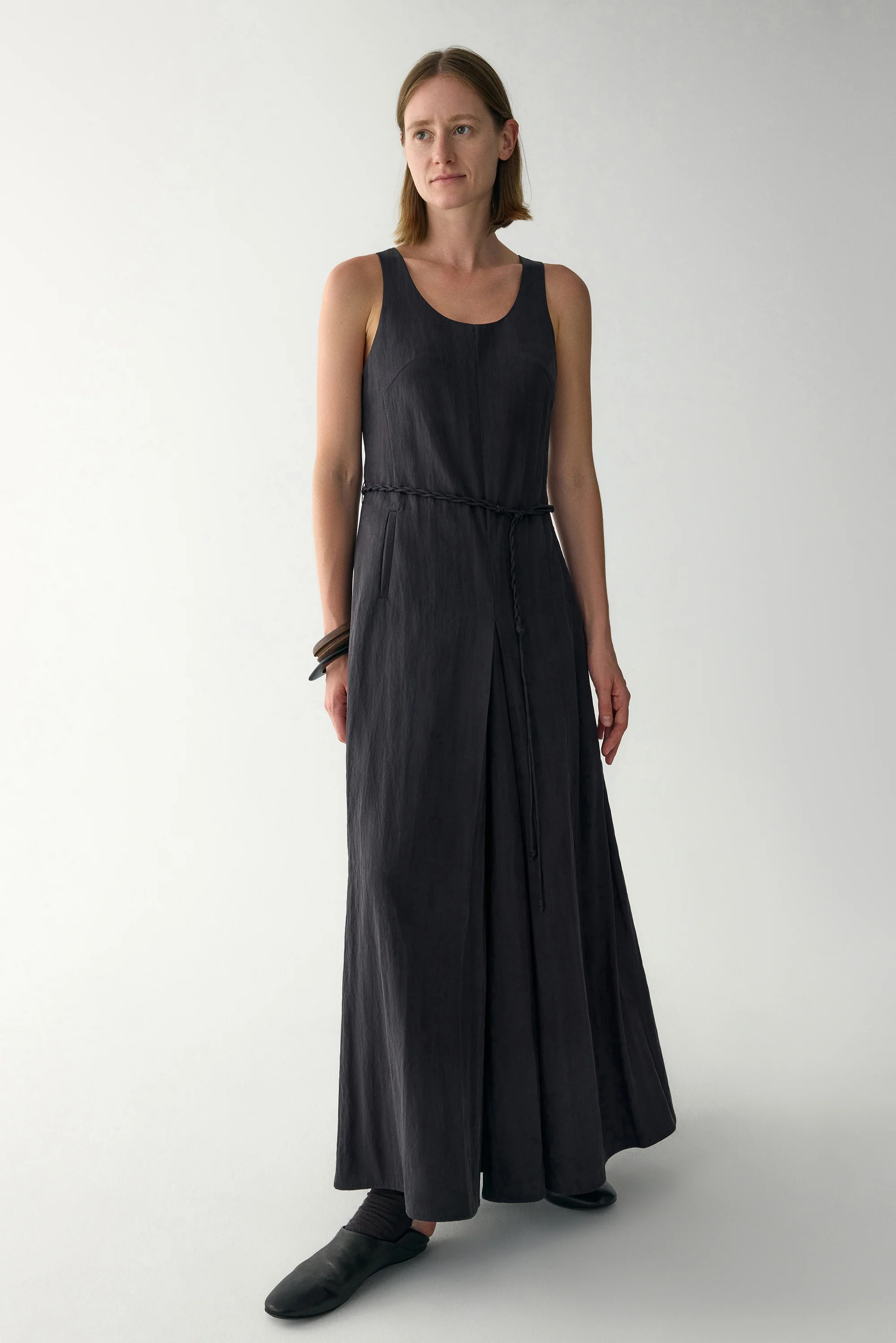 Handmade Belt Sleeveless Dress - Image 17