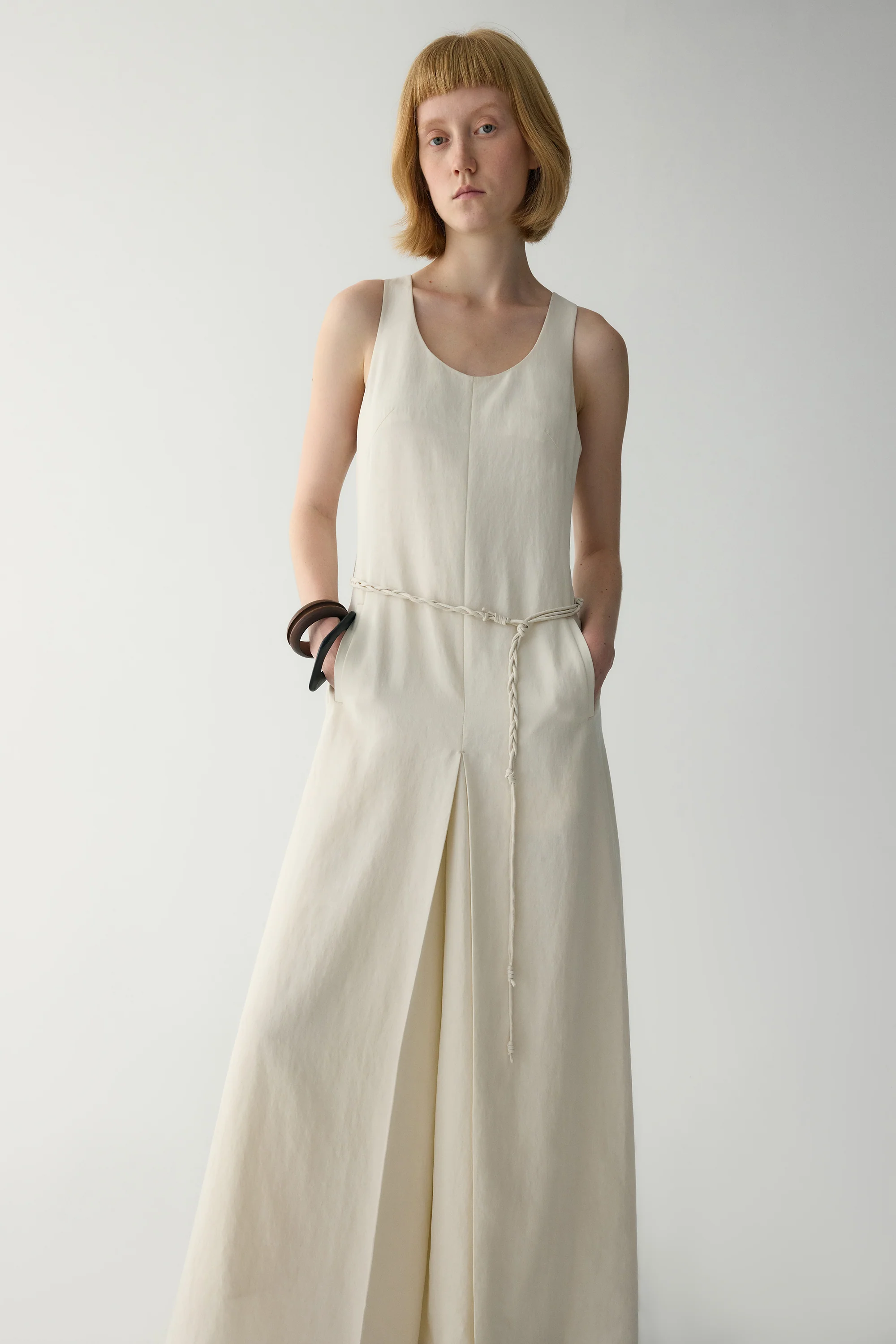 Handmade Belt Sleeveless Dress - Image 7