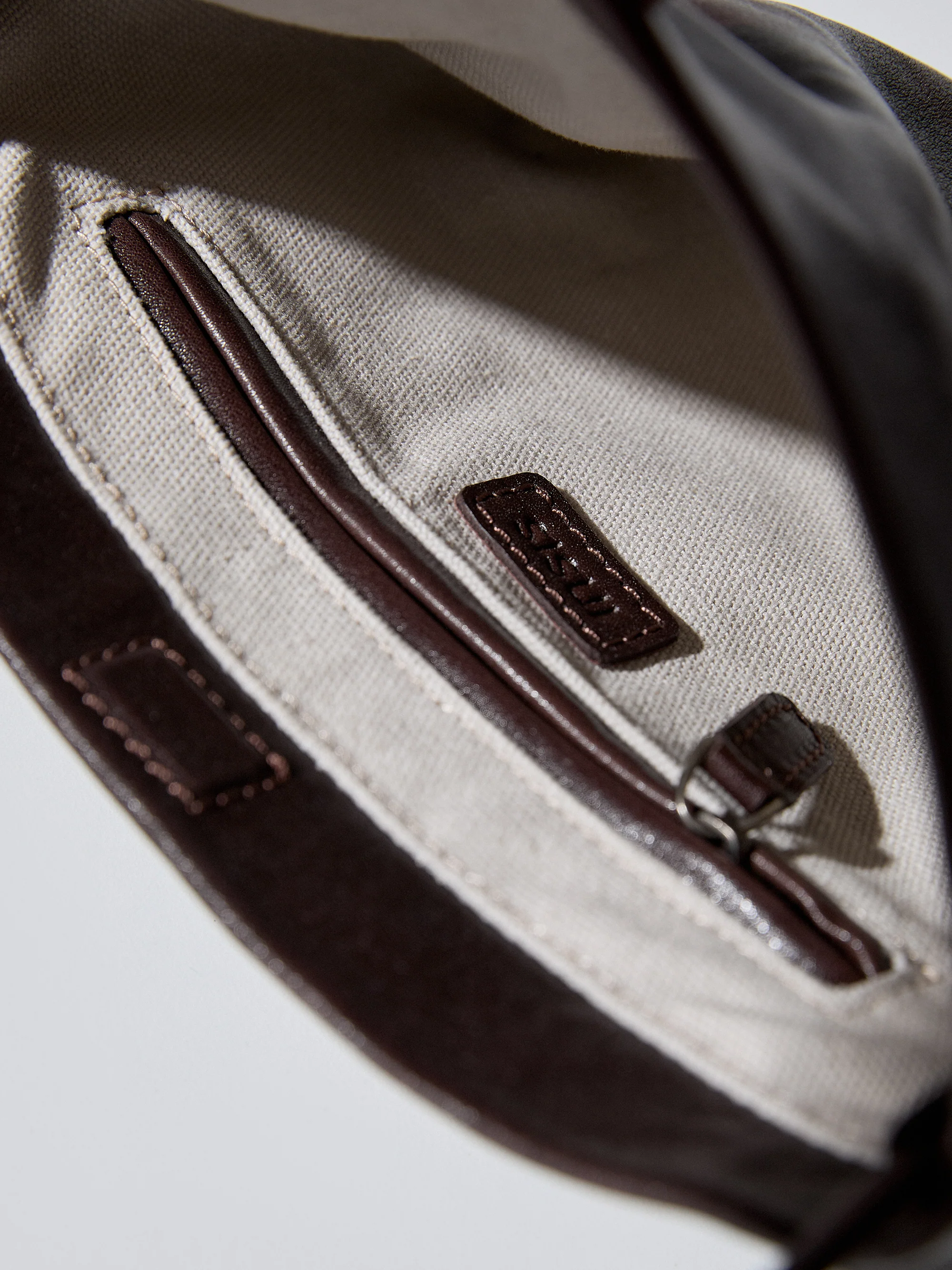 Calfskin Half Moon Crossbody Bag - Image 13