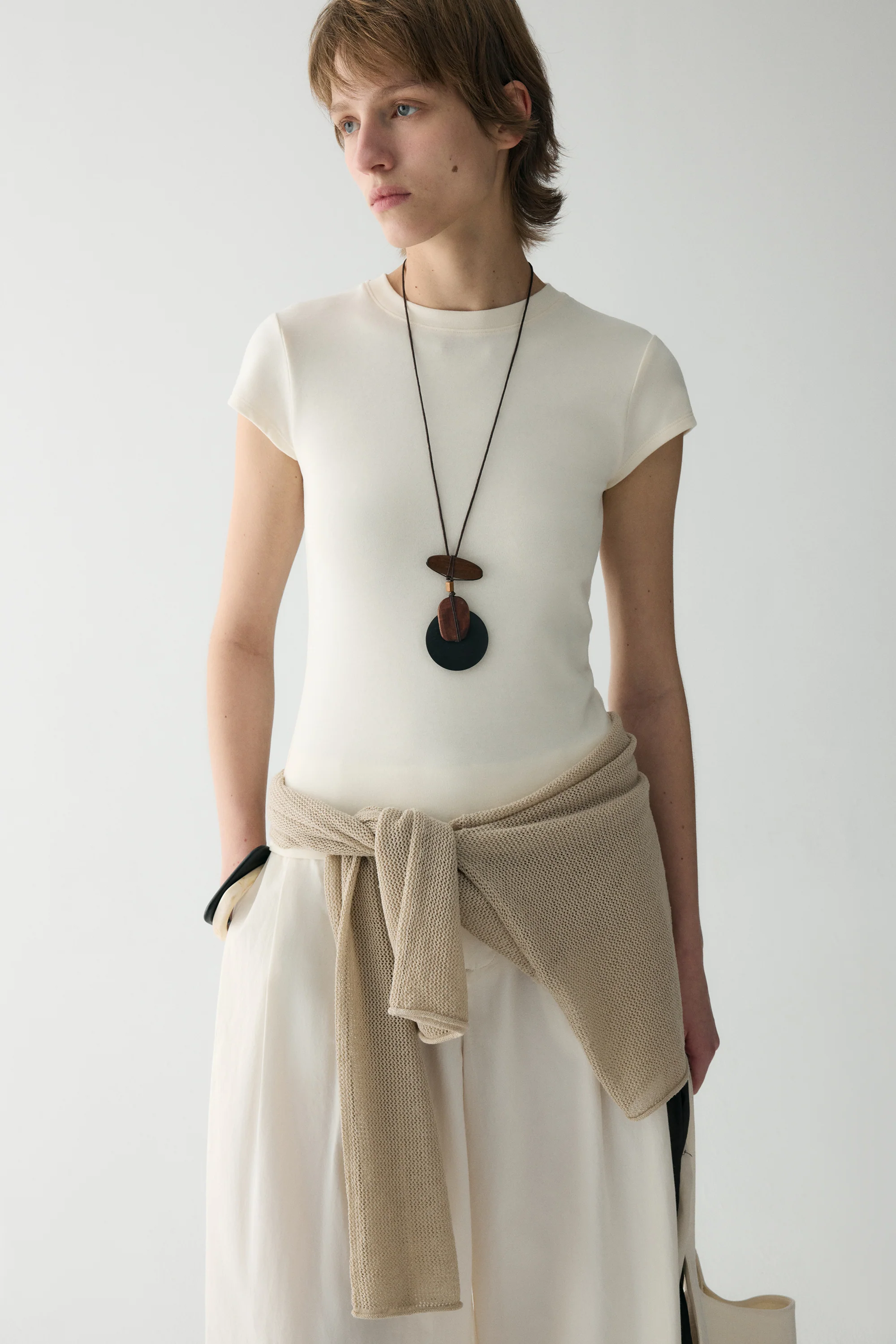 Slim Scoop-neck Cotton T-shirt - Image 20