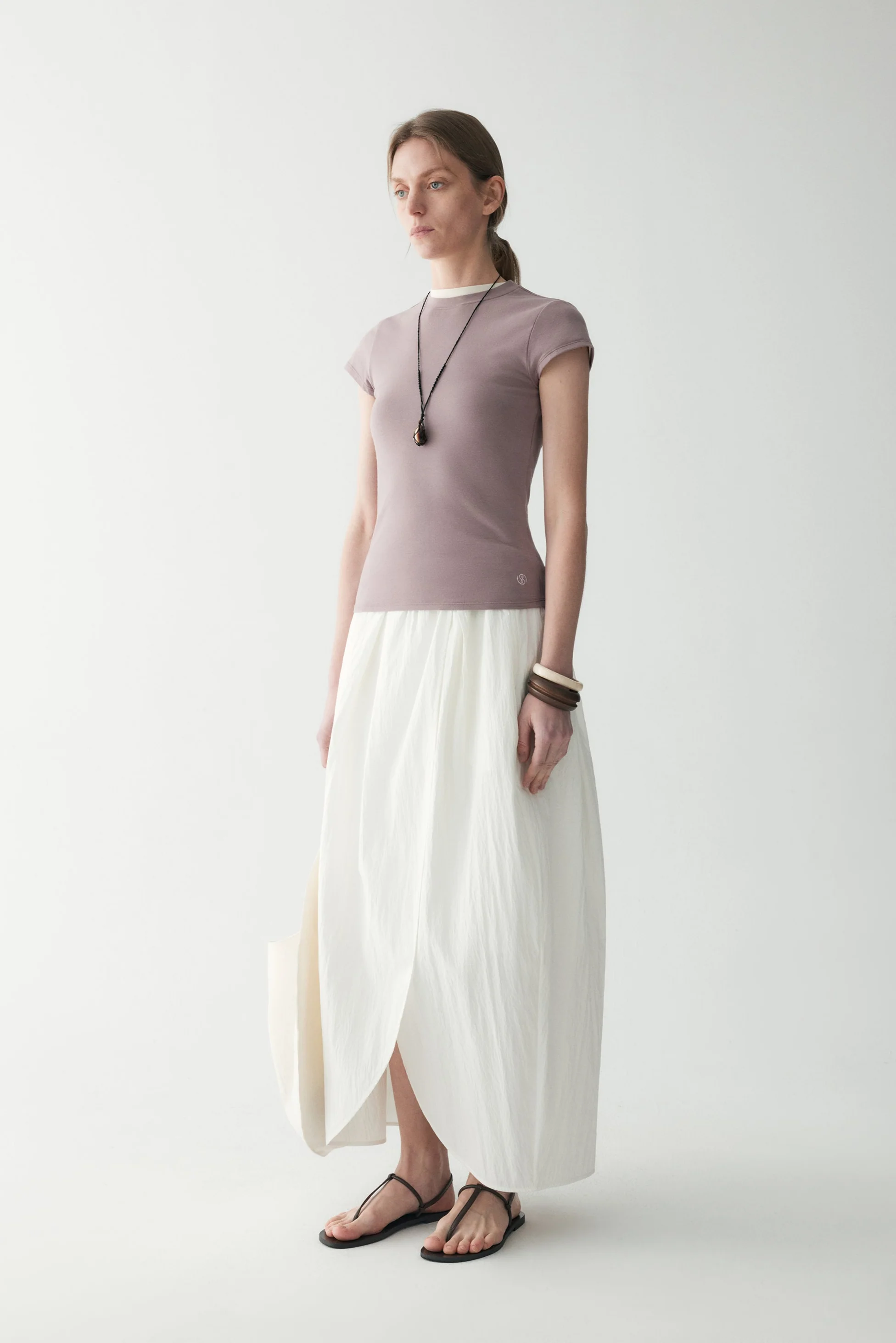Slim Scoop-neck Cotton T-shirt - Image 4