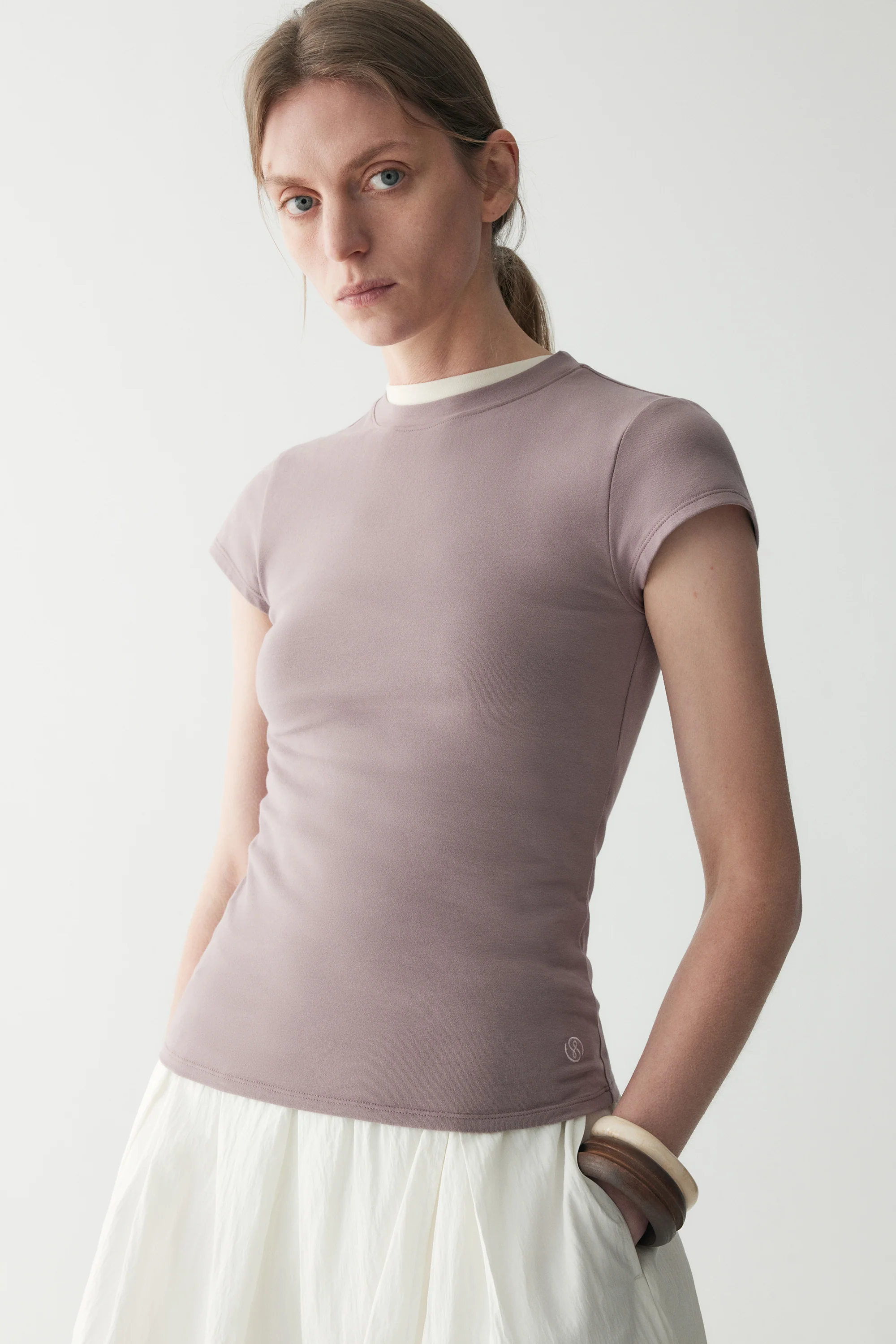 Slim Scoop-neck Cotton T-shirt - Image 5