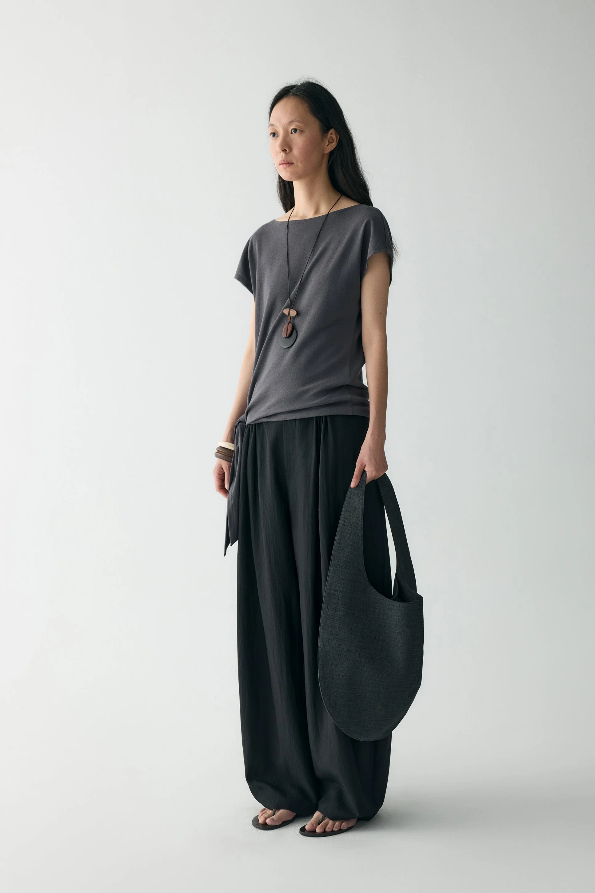Short-sleeved Waist-knot Top - Image 14
