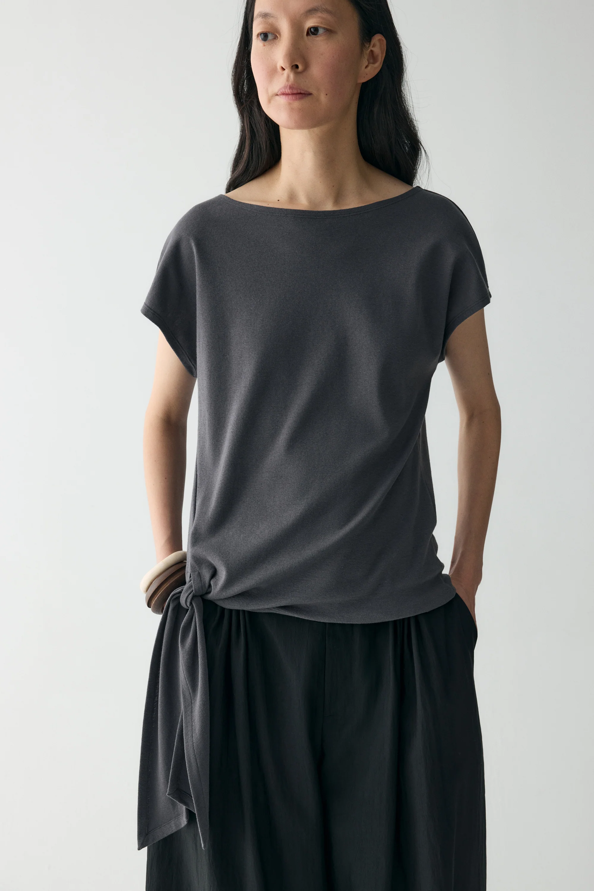 Short-sleeved Waist-knot Top - Image 16