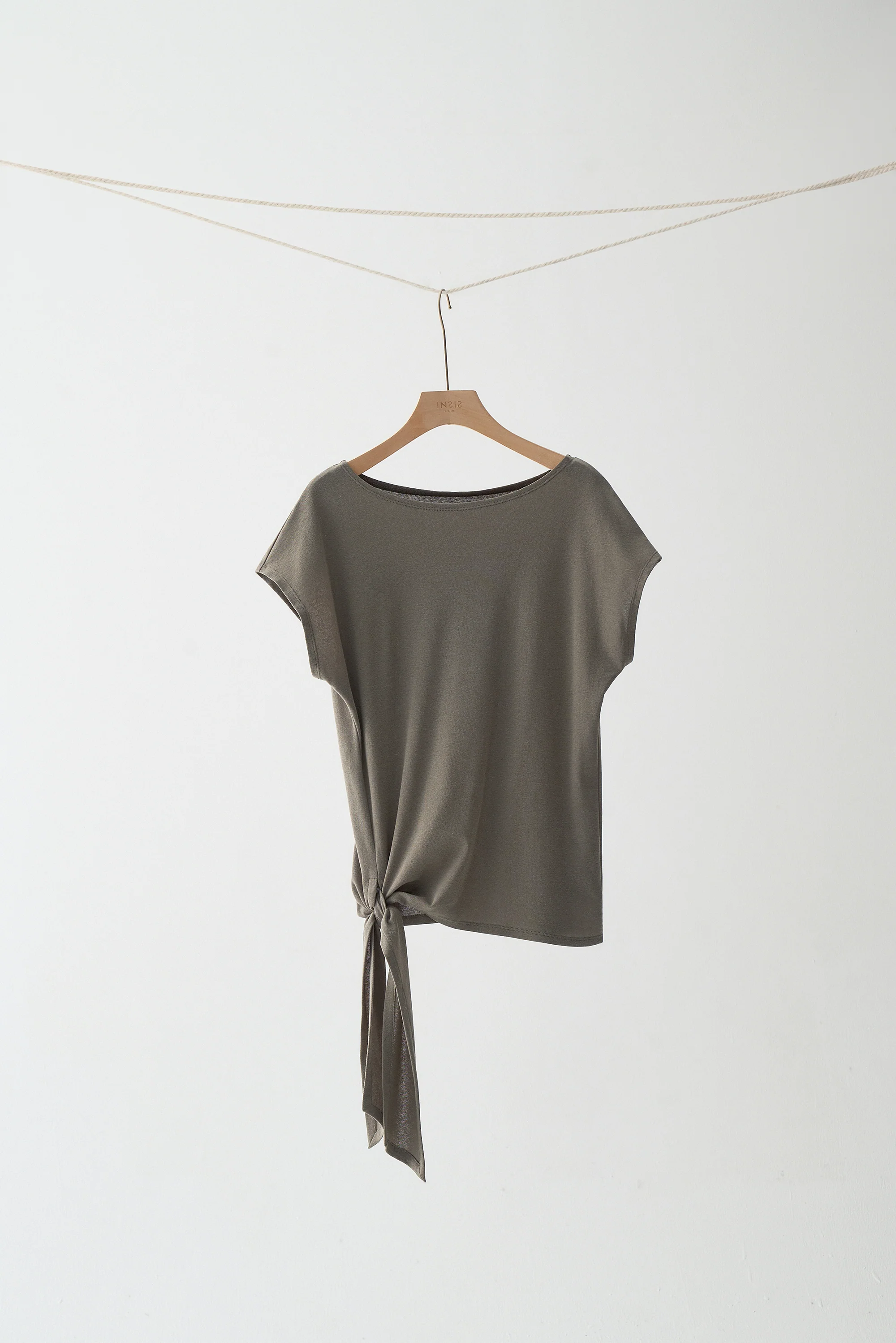 Short-sleeved Waist-knot Top - Image 2