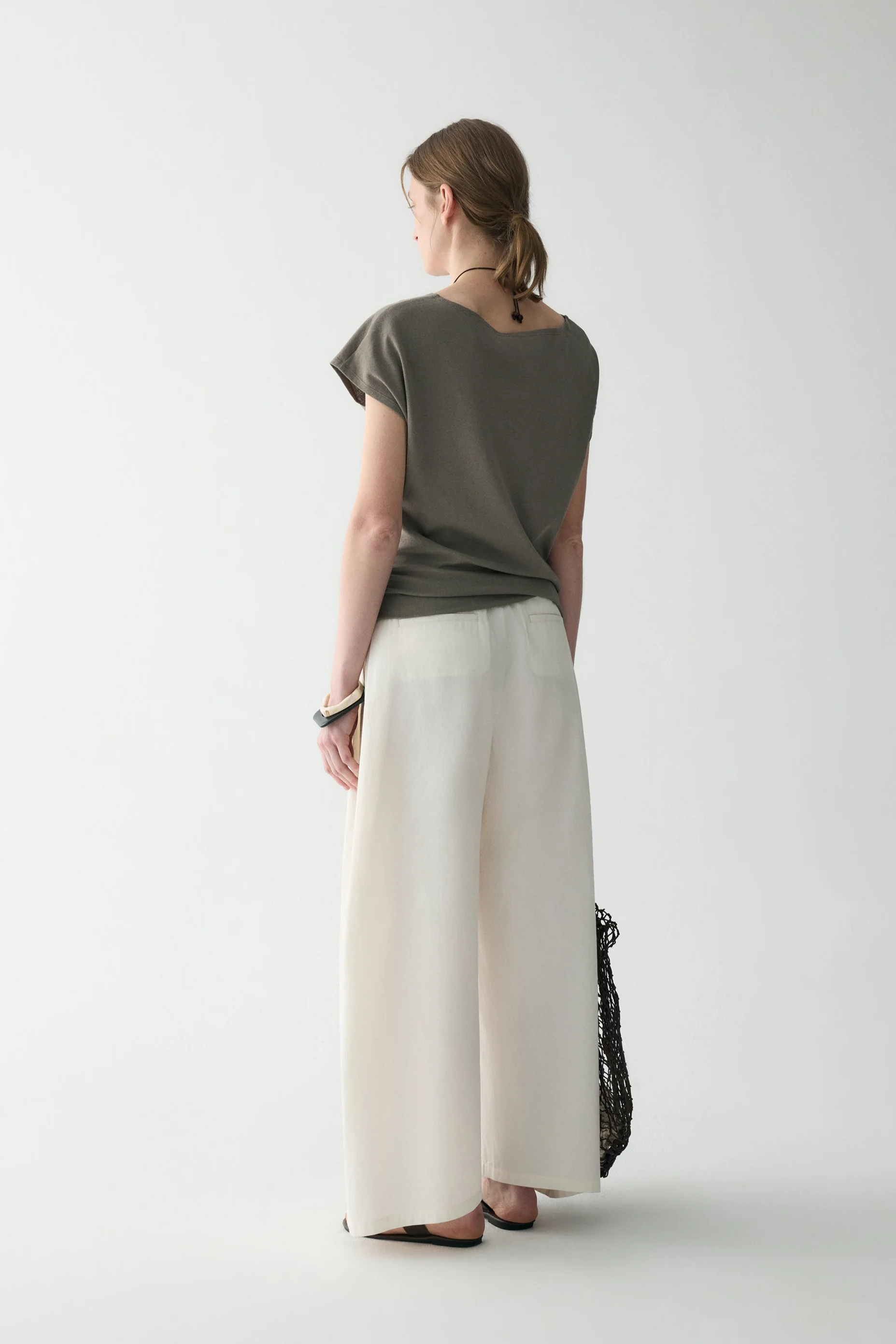 Short-sleeved Waist-knot Top - Image 5