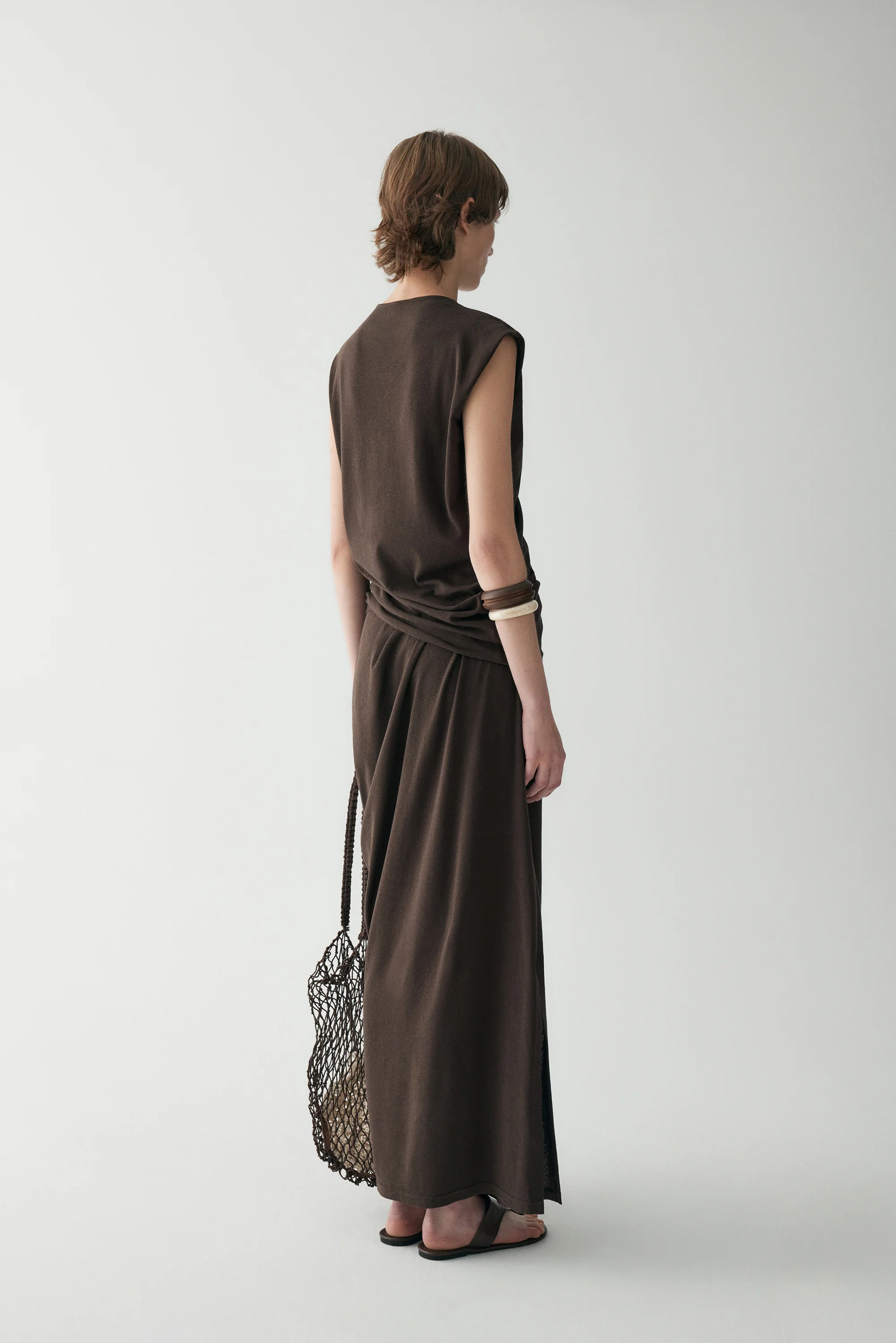 Cotton-linen Pleated T-shirt - Image 15