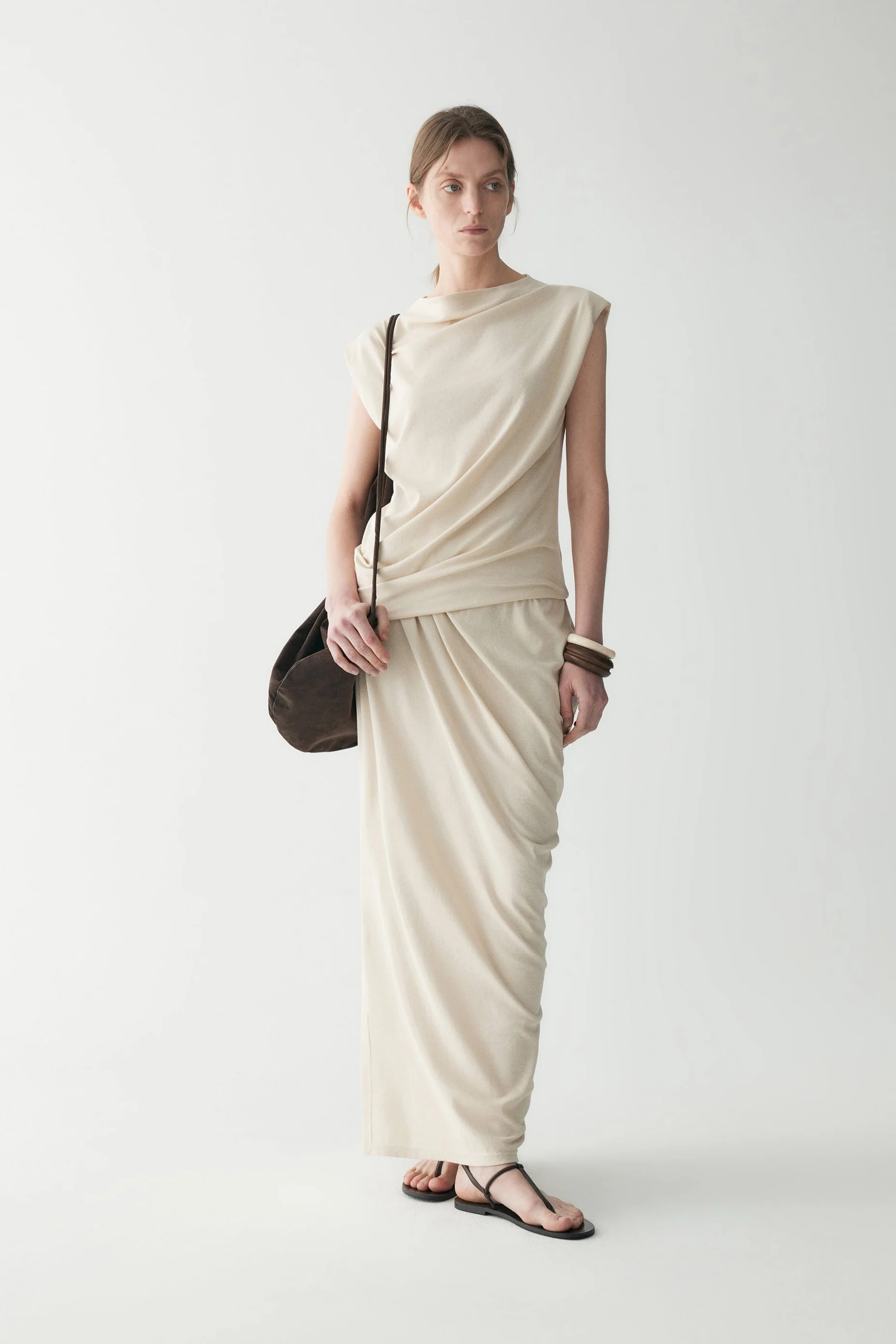 Cotton-linen Pleated T-shirt - Image 5