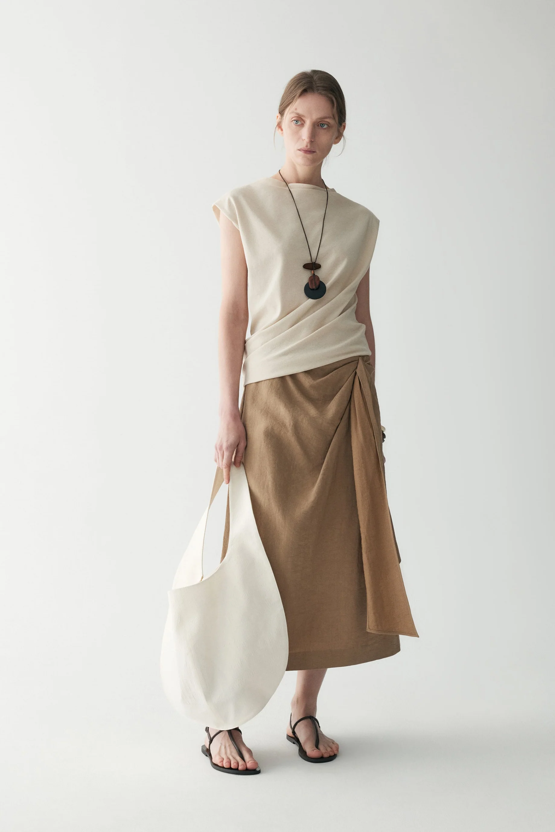 Cotton-linen Pleated T-shirt - Image 6