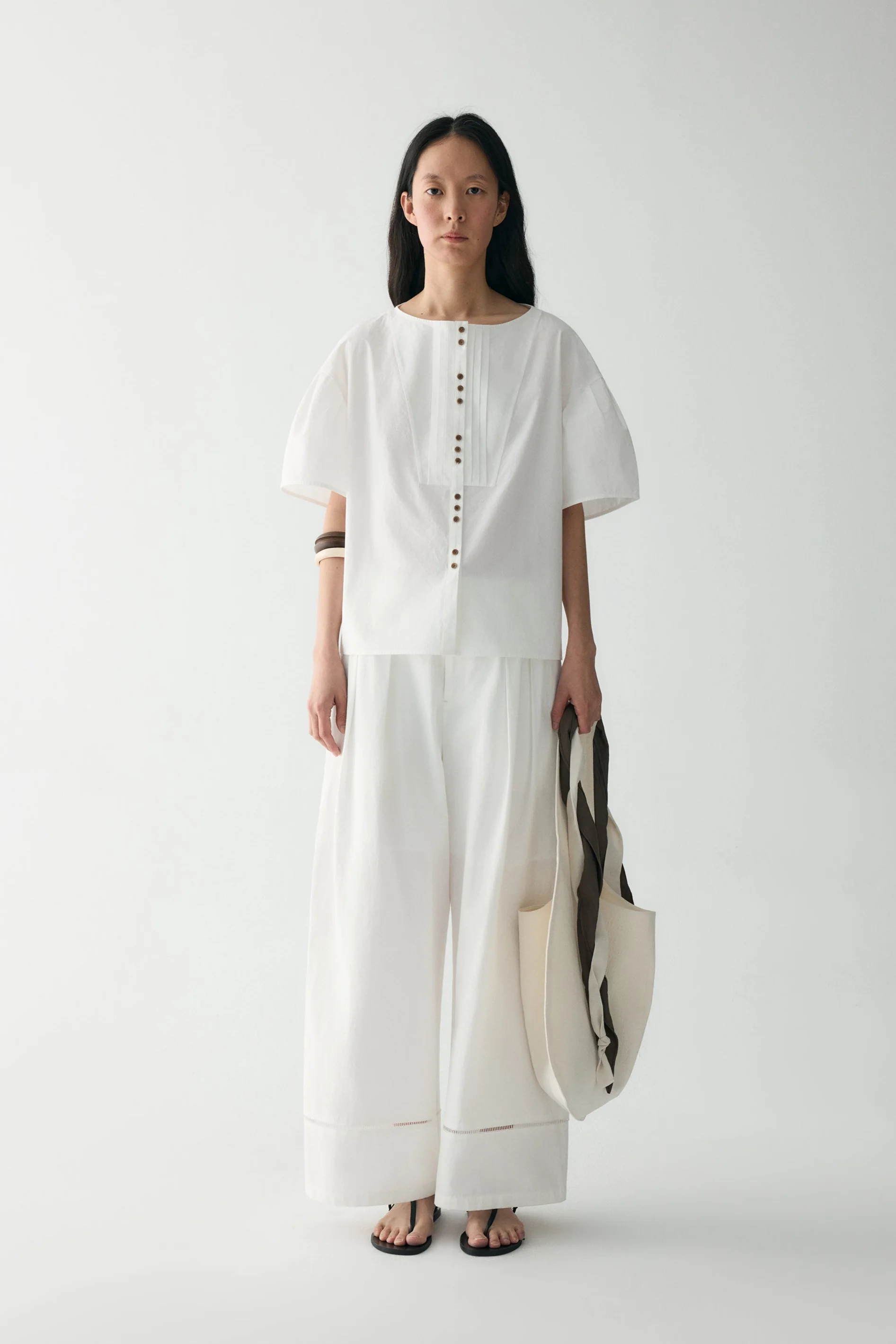 Cotton Pleated Shirt - Image 17
