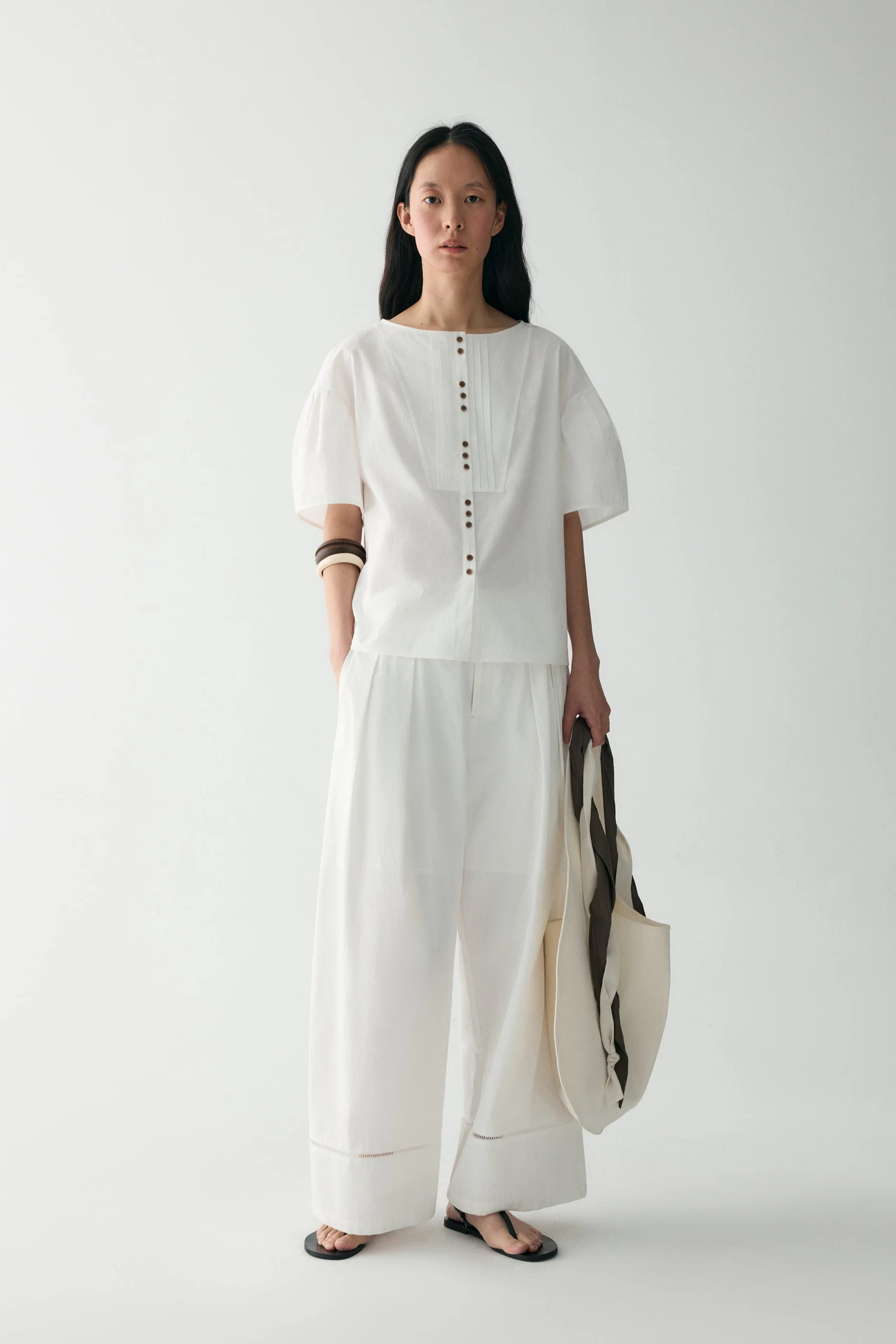 Cotton Pleated Shirt - Image 18