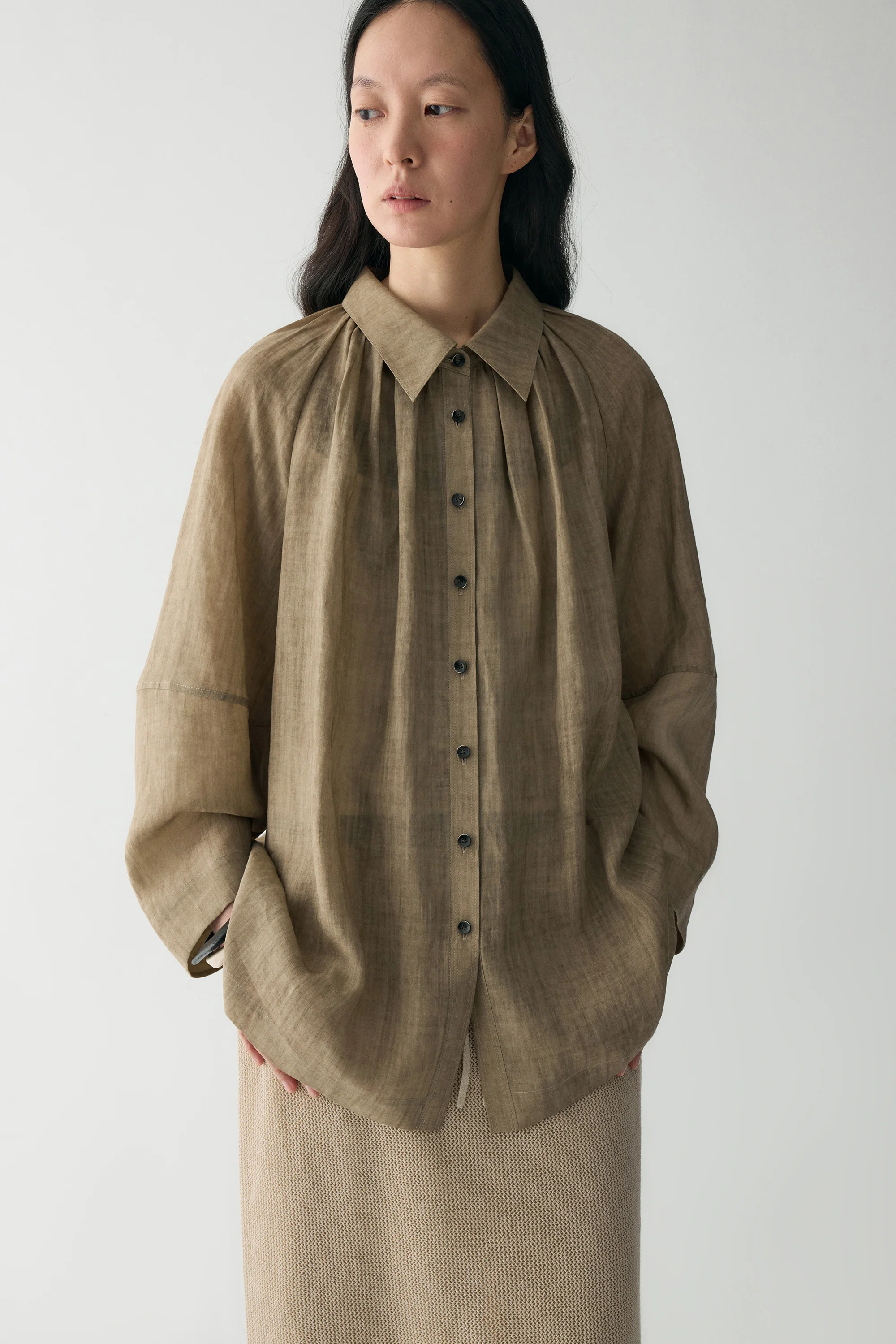 Pleated-detail Shirt - Image 24