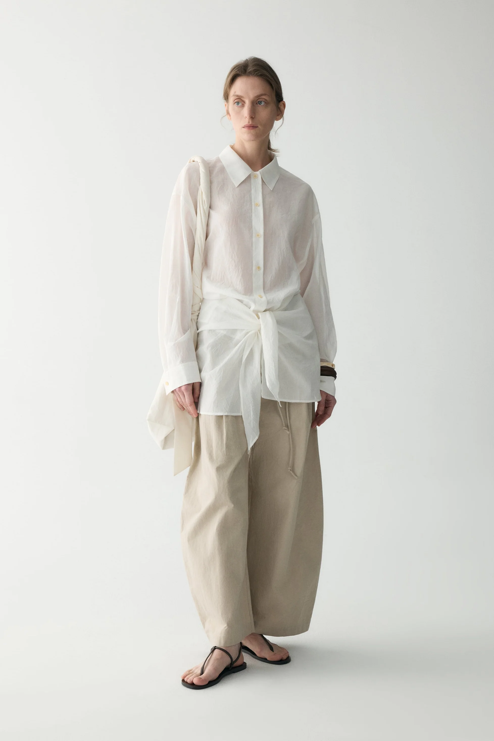 Cotton Knotted T-shirt - Image 3