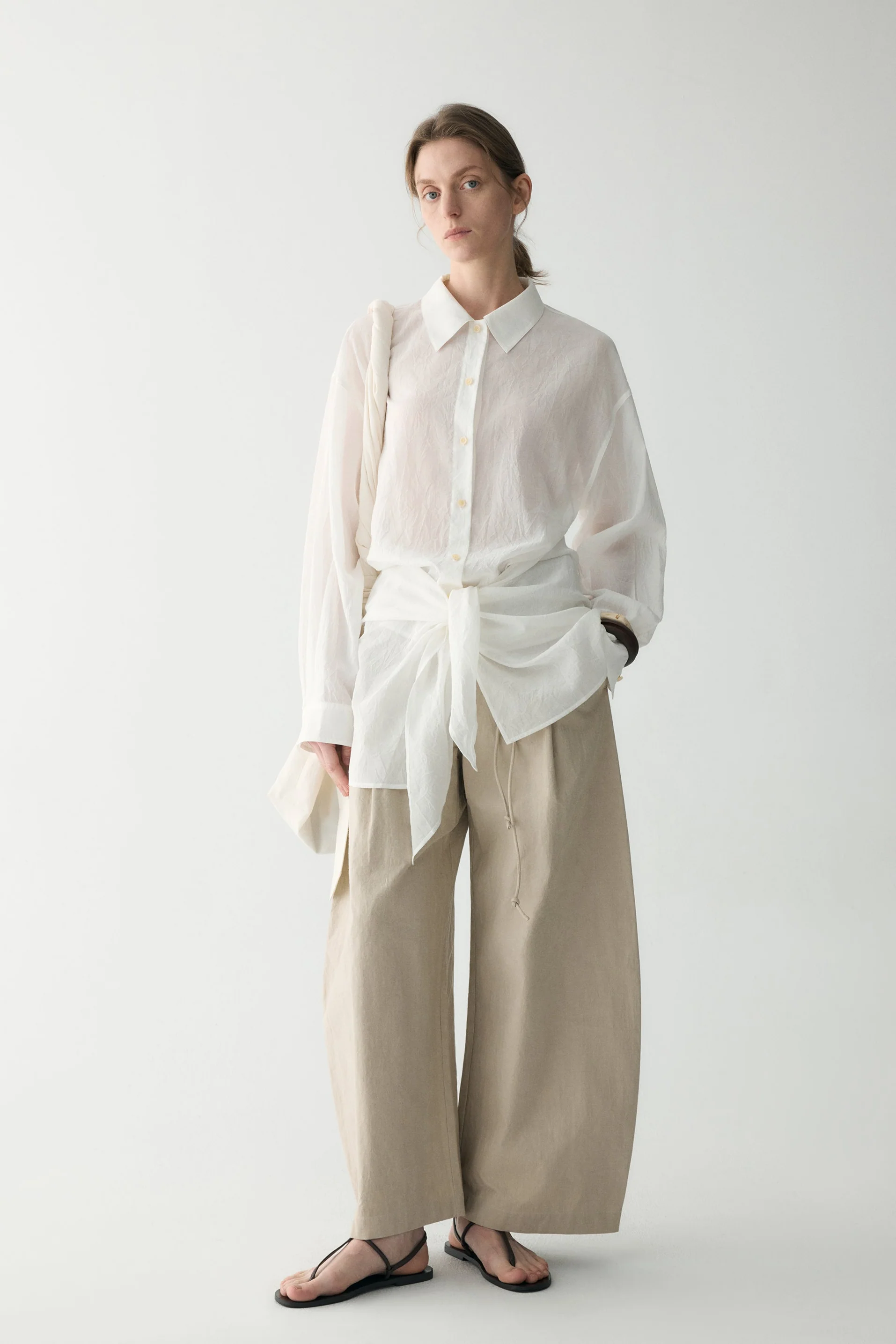 Cotton Knotted T-shirt - Image 4