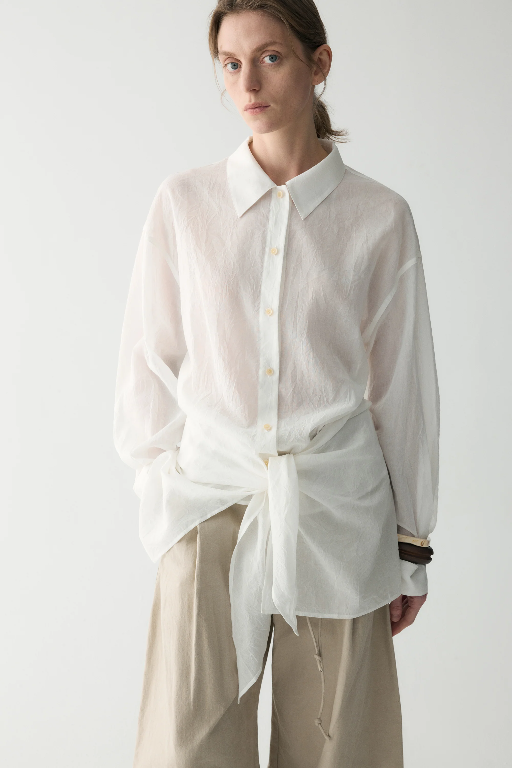 Cotton Knotted T-shirt - Image 6