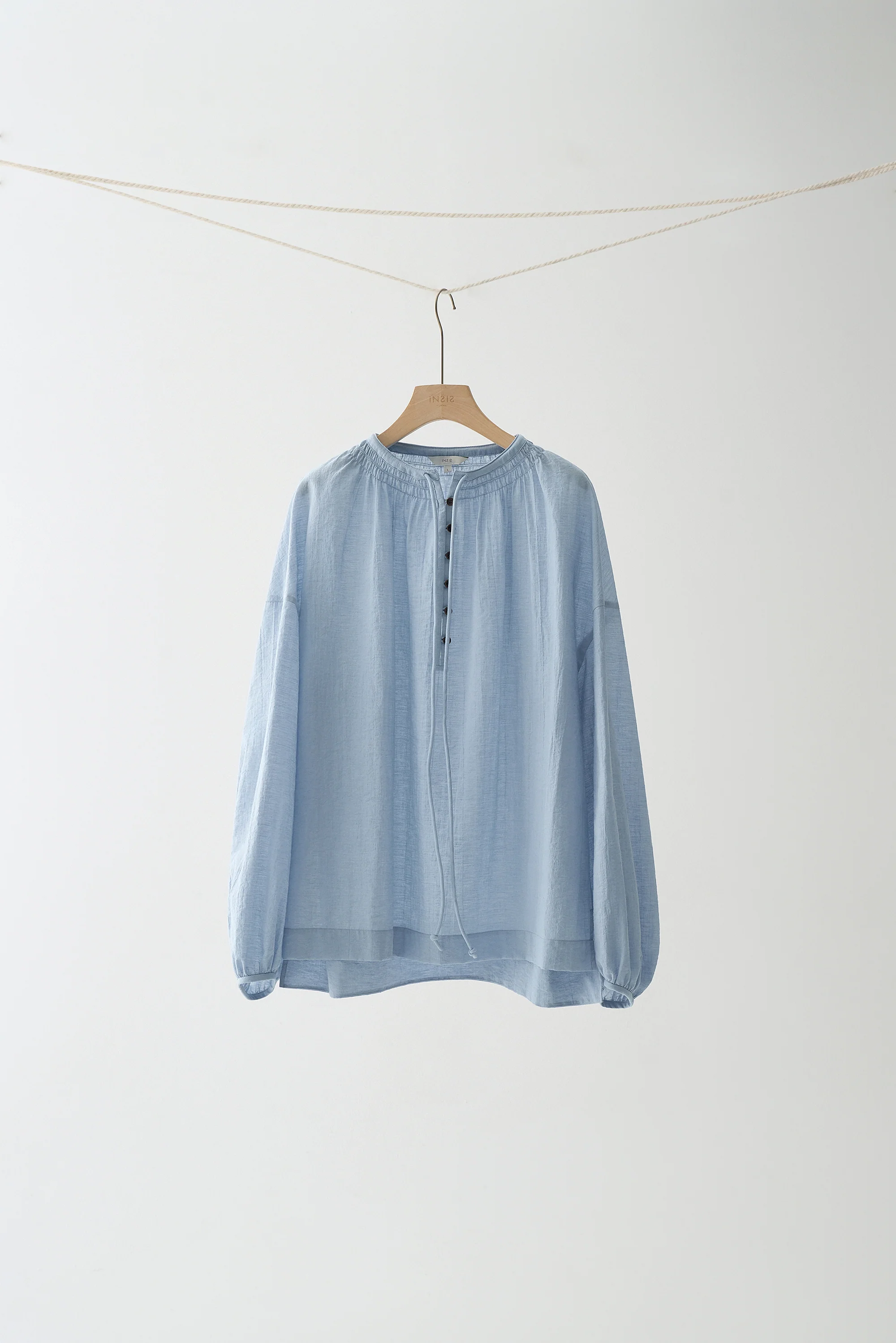 Drawstring Crew-neck Loose Top - Image 2