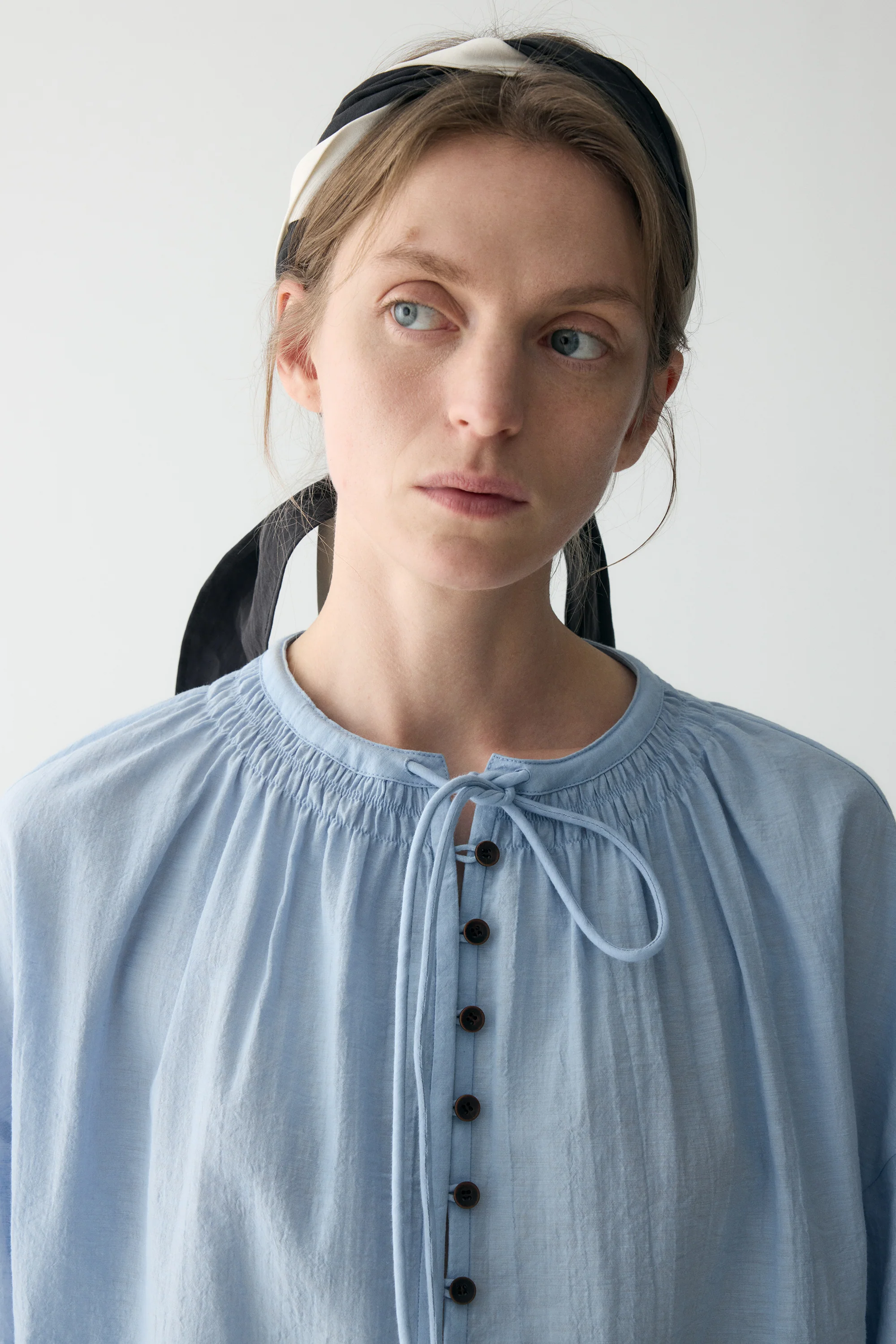 Drawstring Crew-neck Loose Top - Image 7