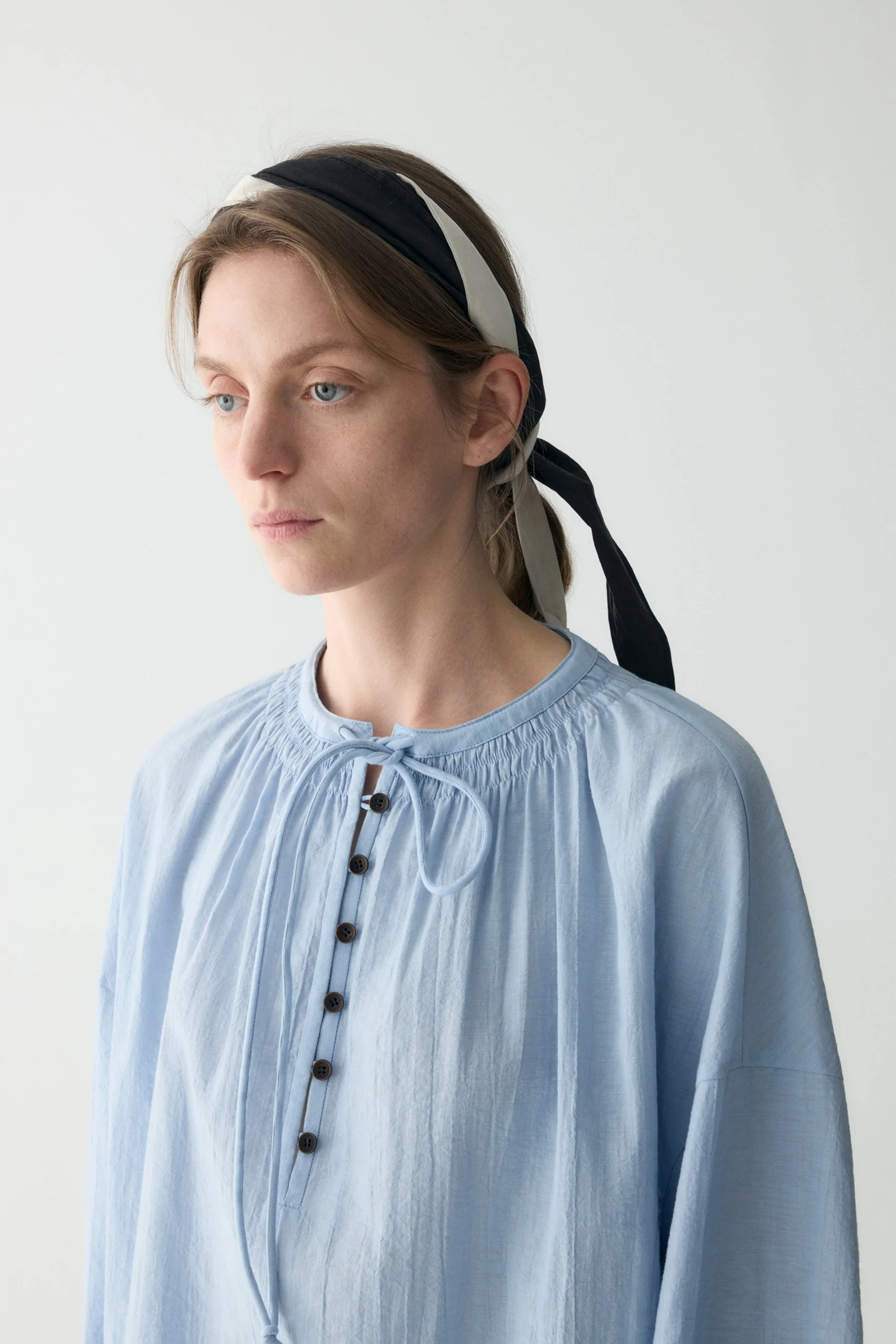 Drawstring Crew-neck Loose Top - Image 8