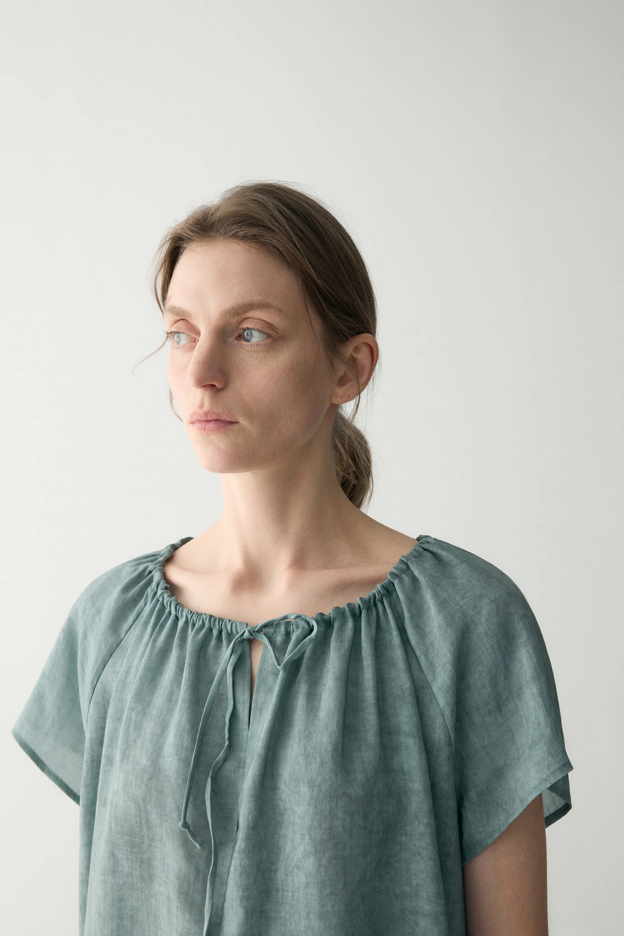 Drawstring Neckline Blouse - Image 10