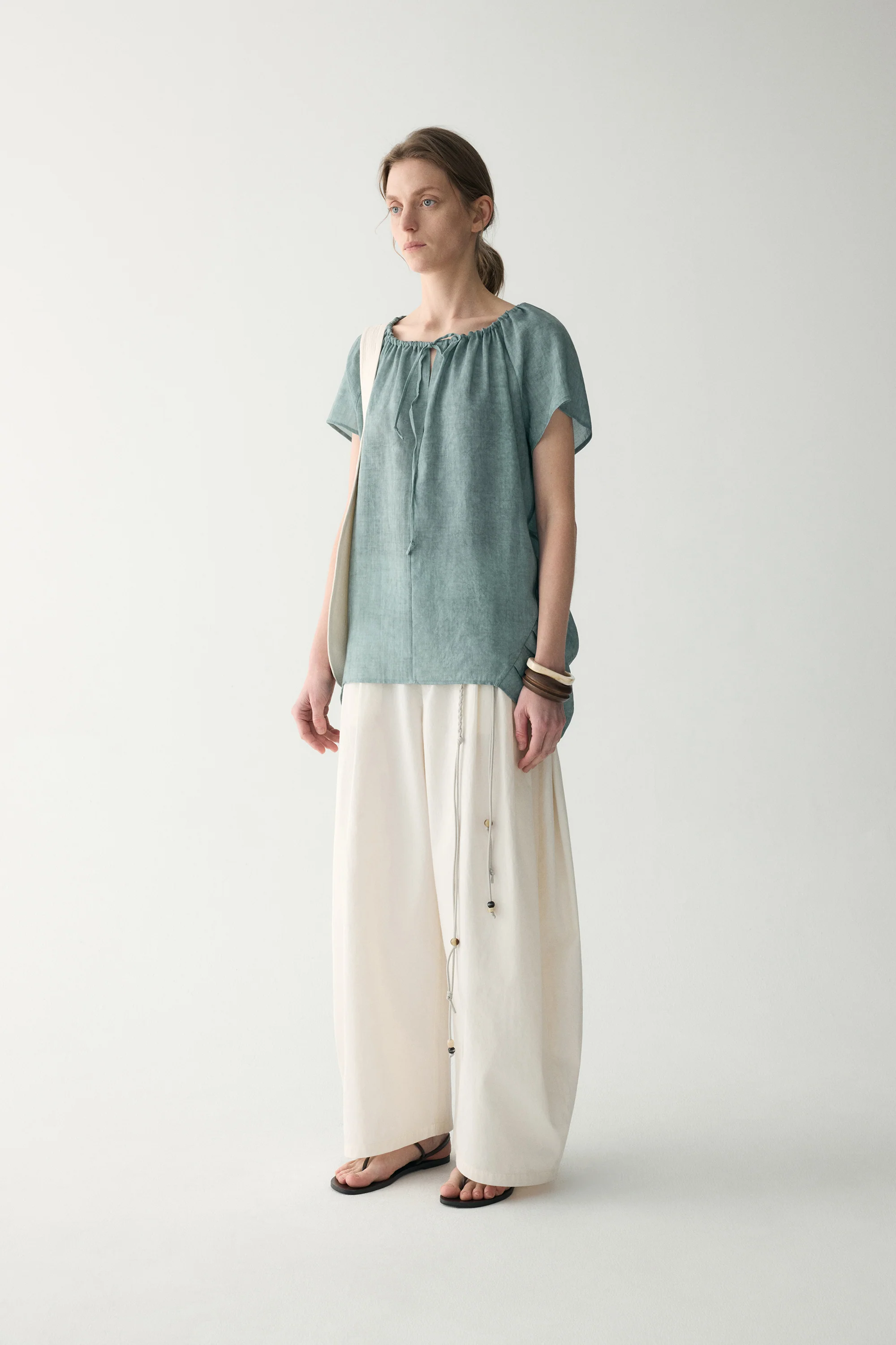 Drawstring Neckline Blouse - Image 5