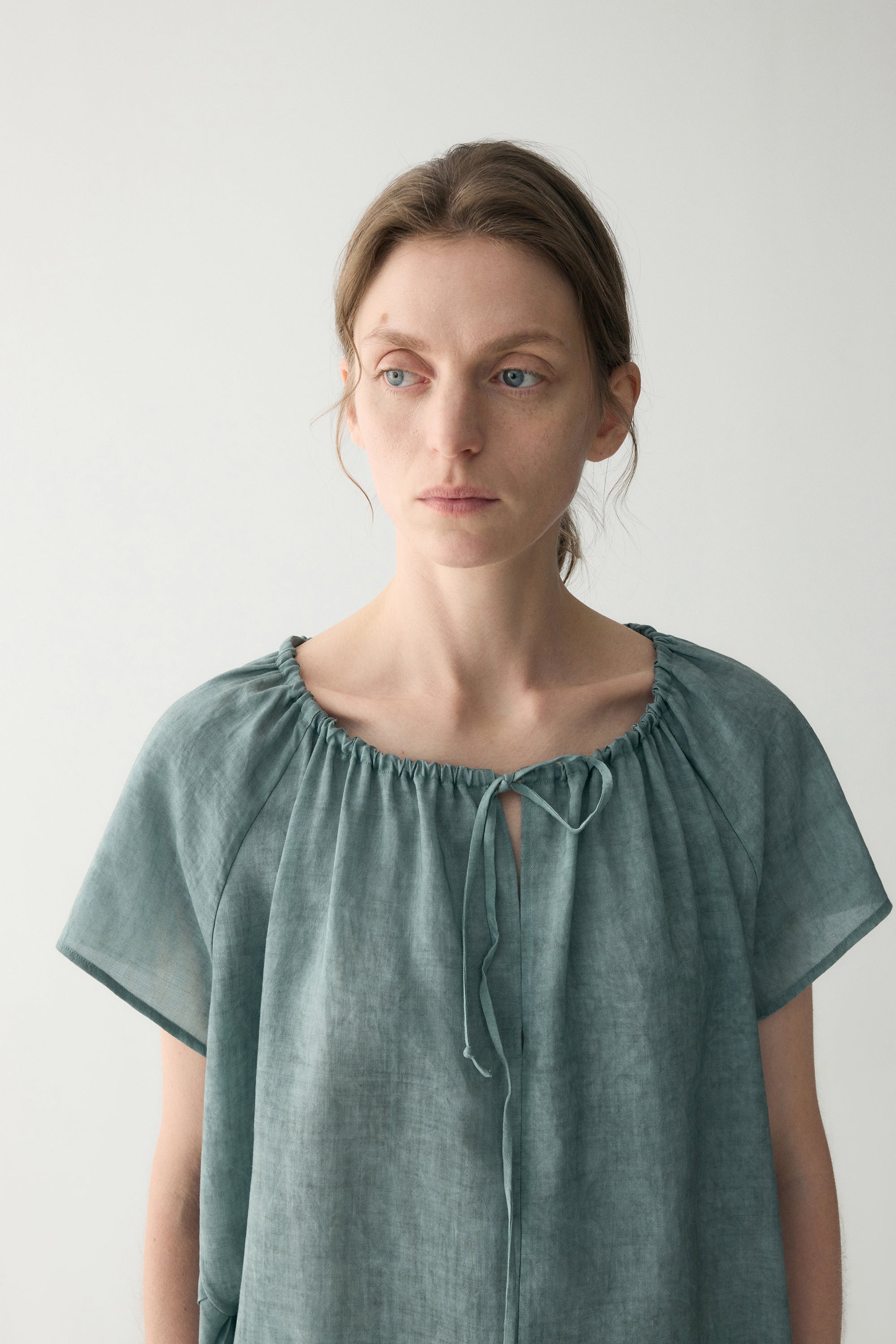 Drawstring Neckline Blouse - Image 9