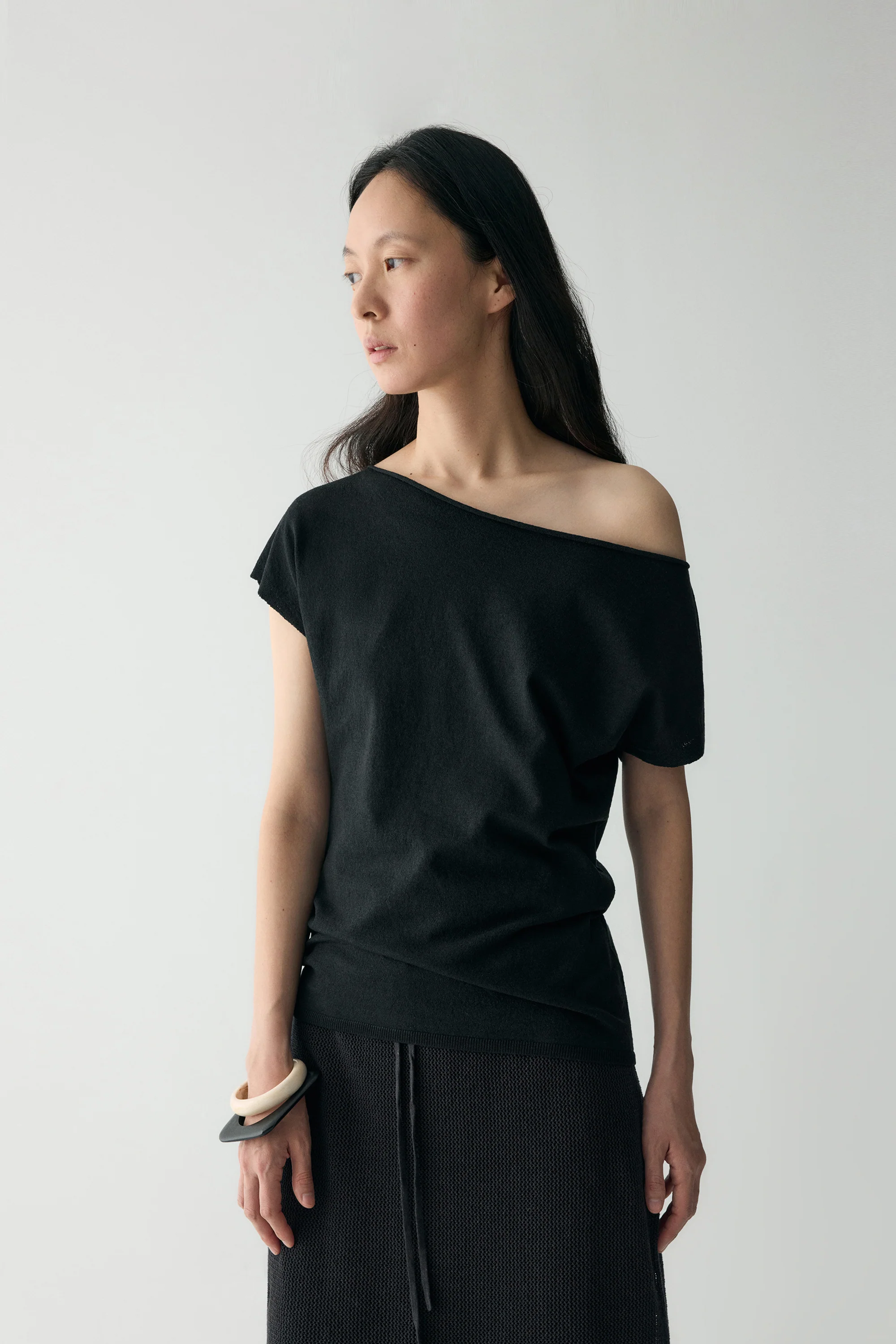 Linen Two-way Collar Pullover