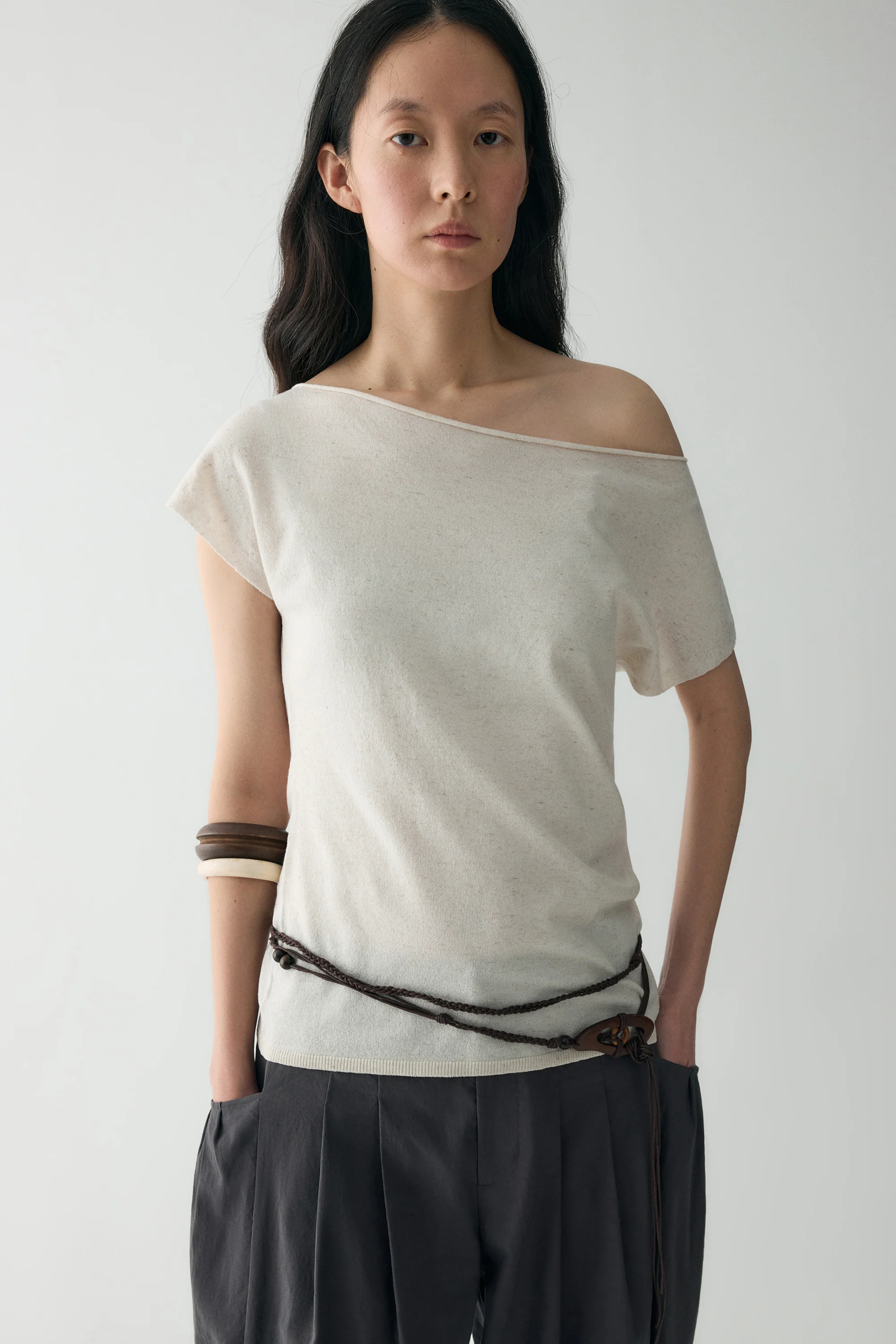 Linen Two-way Collar Pullover - Image 17