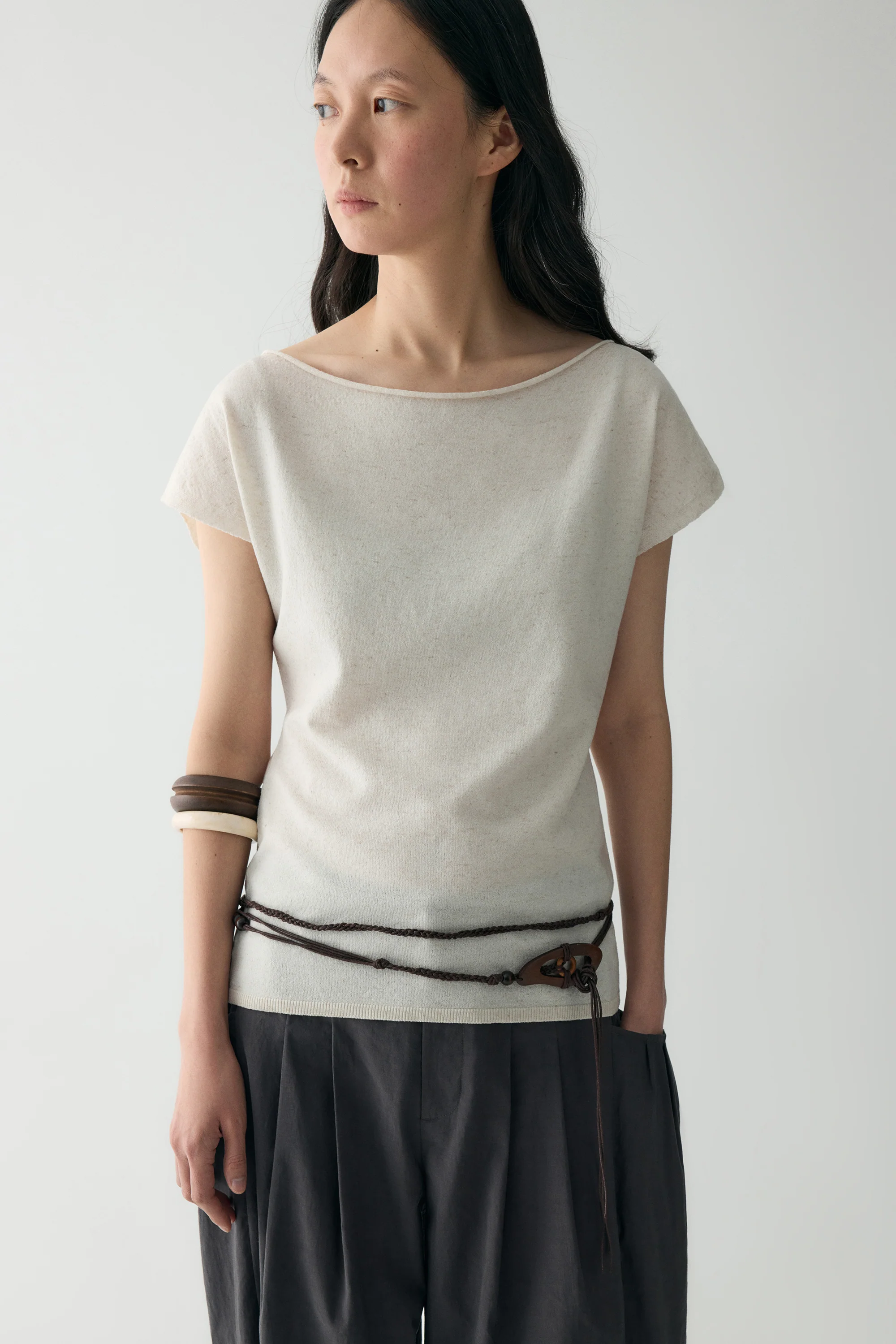 Linen Two-way Collar Pullover - Image 18