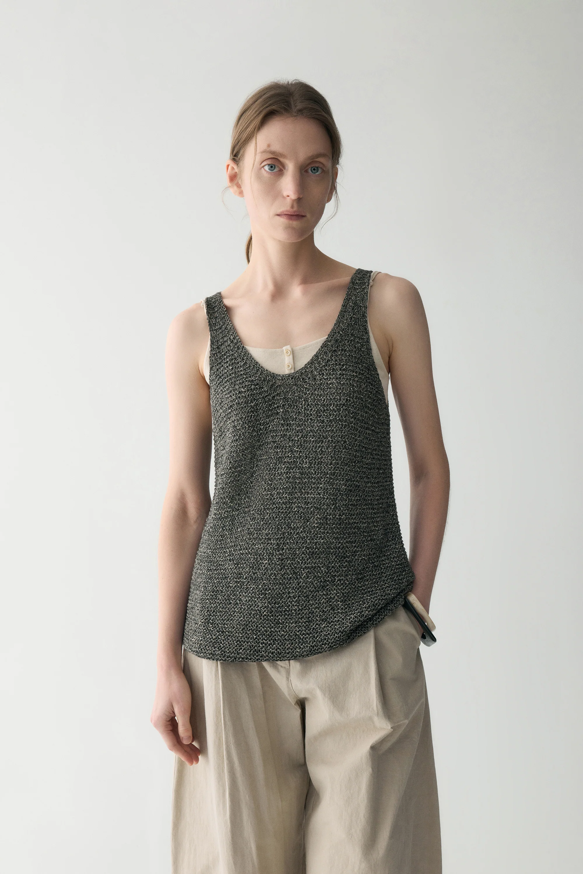 Cotton-linen Knitted Top